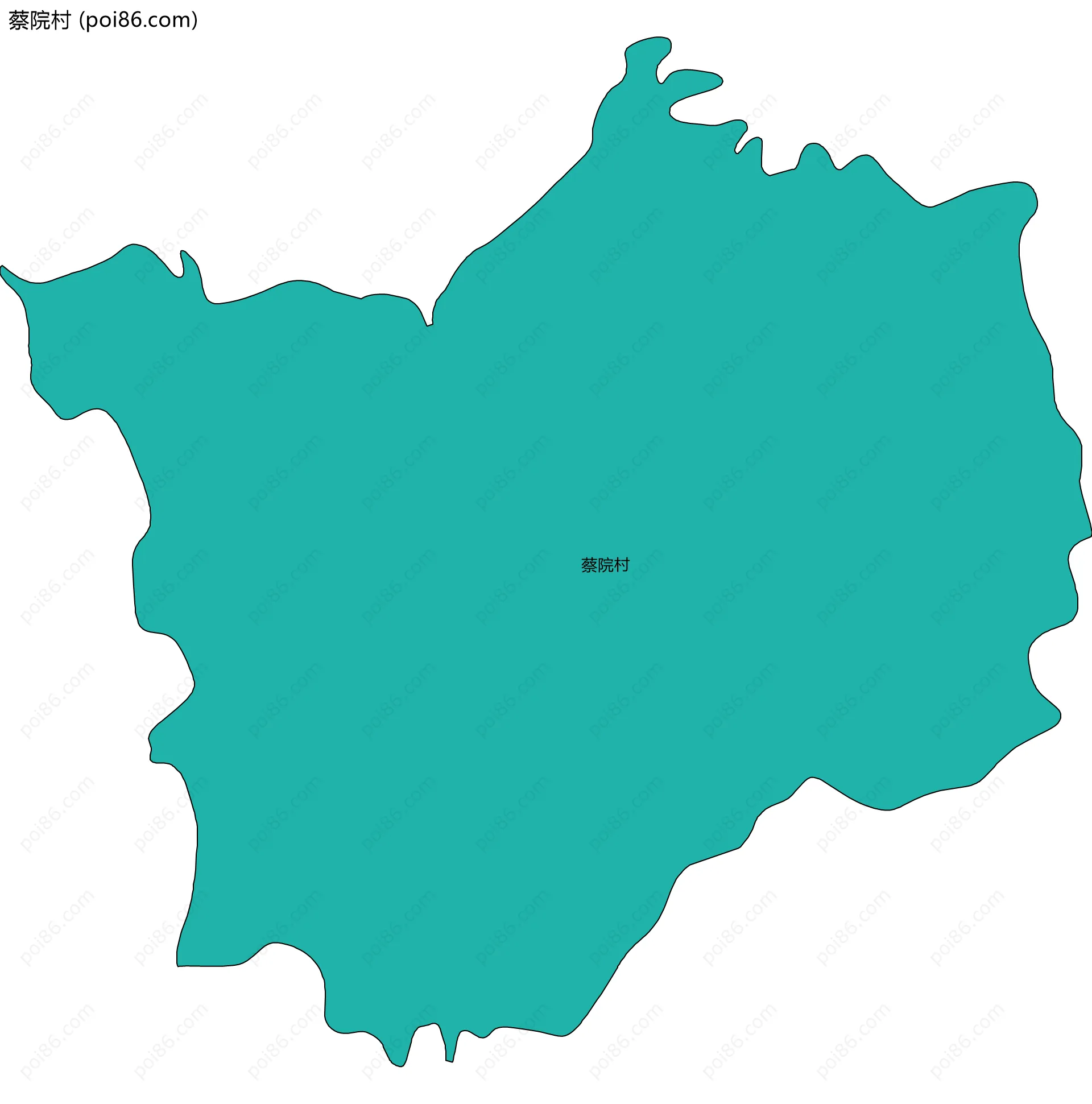 蔡院村边界地图