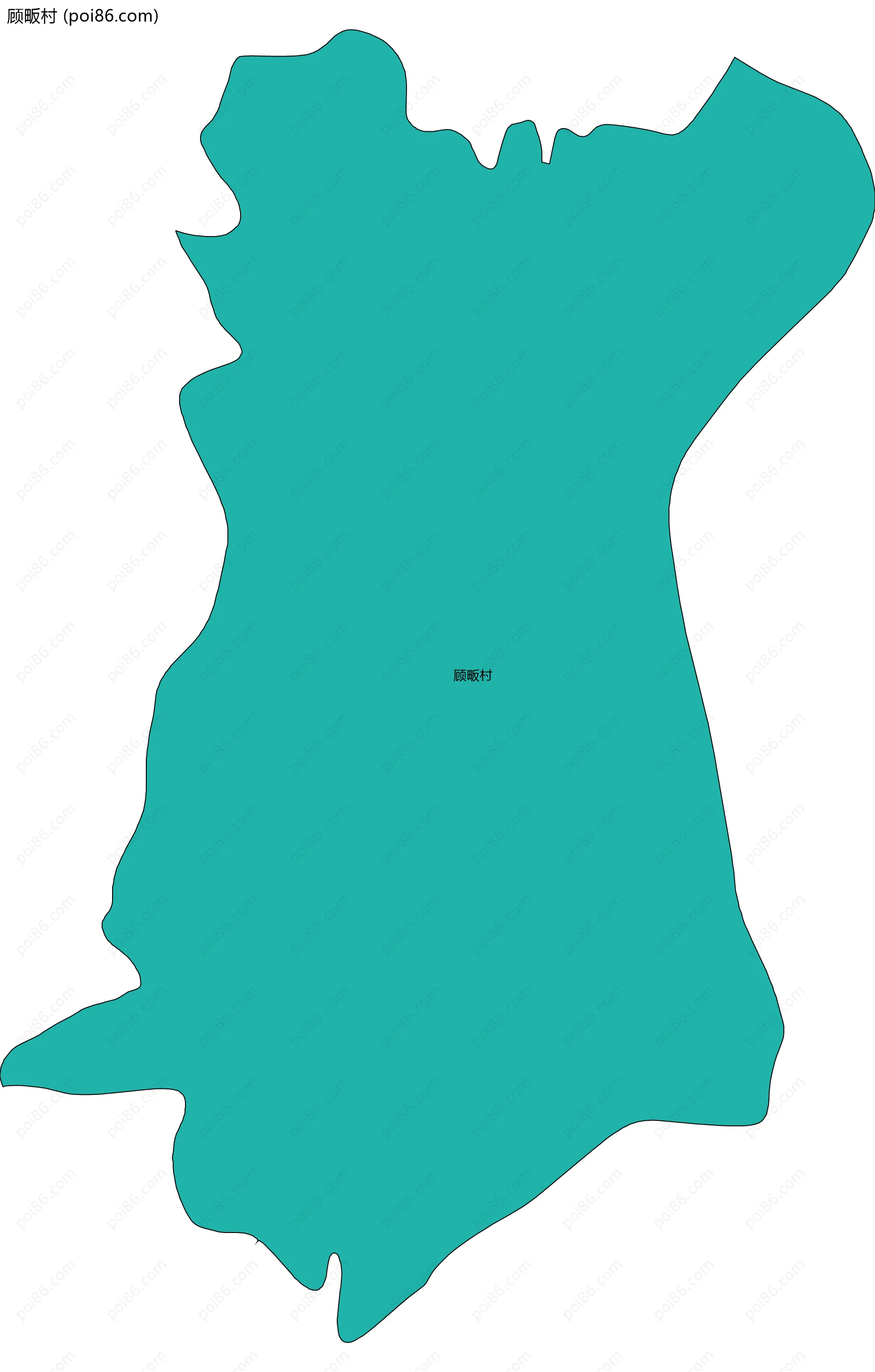 顾畈村边界地图