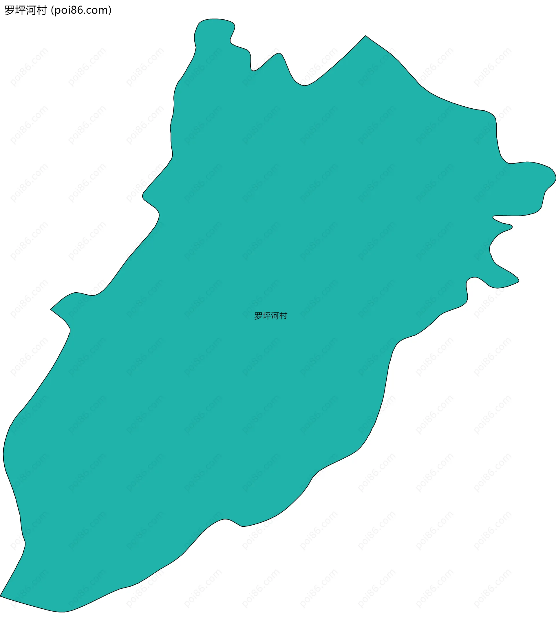 罗坪河村边界地图
