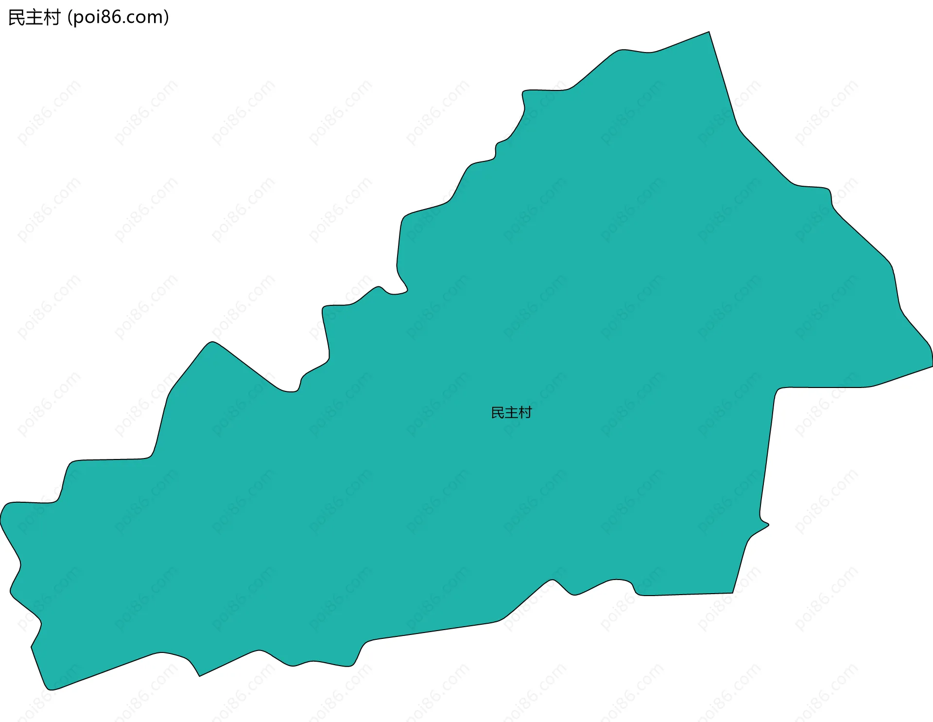民主村边界地图