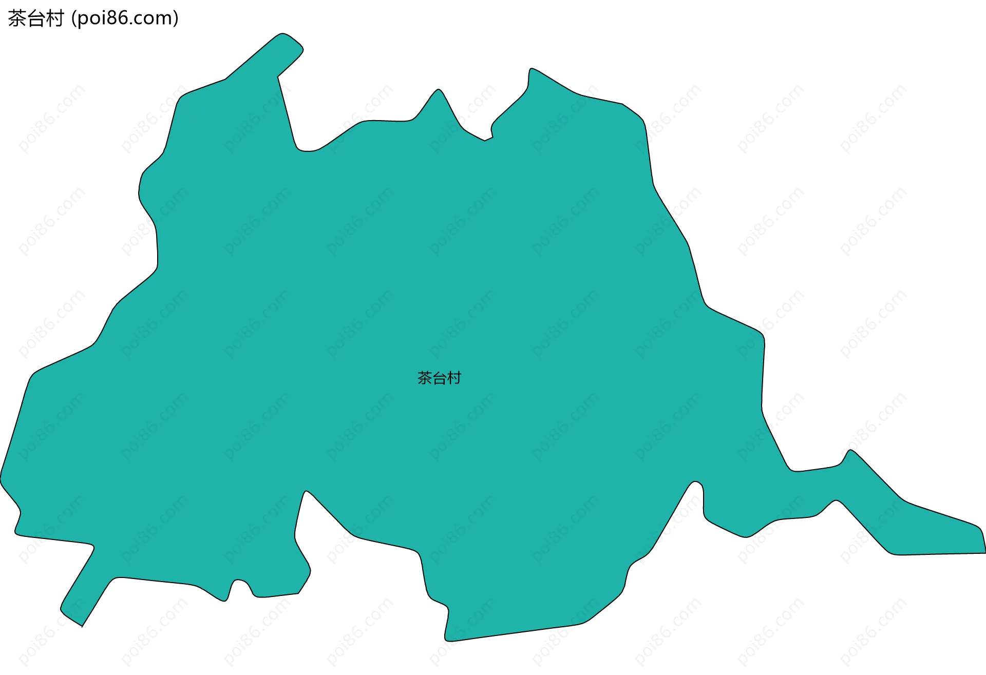 茶台村边界地图