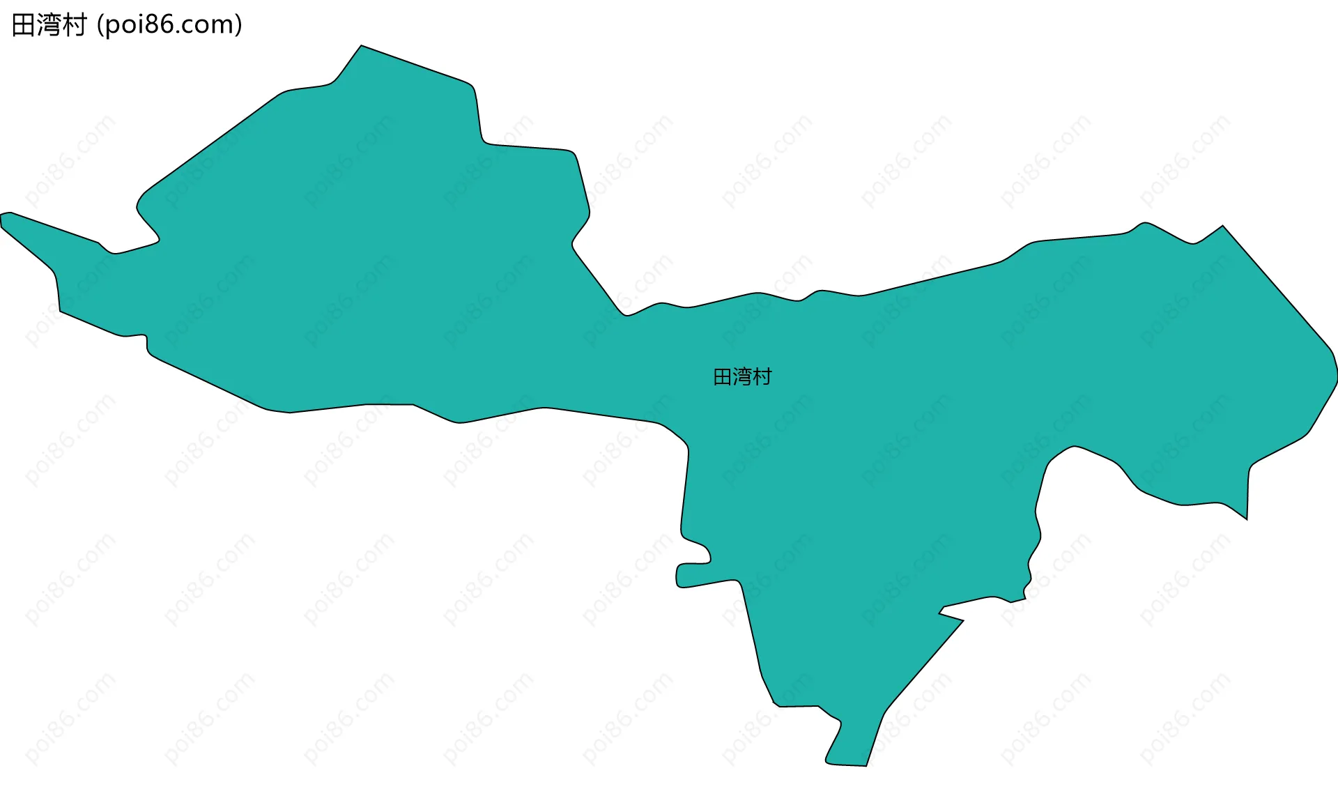 田湾村边界地图