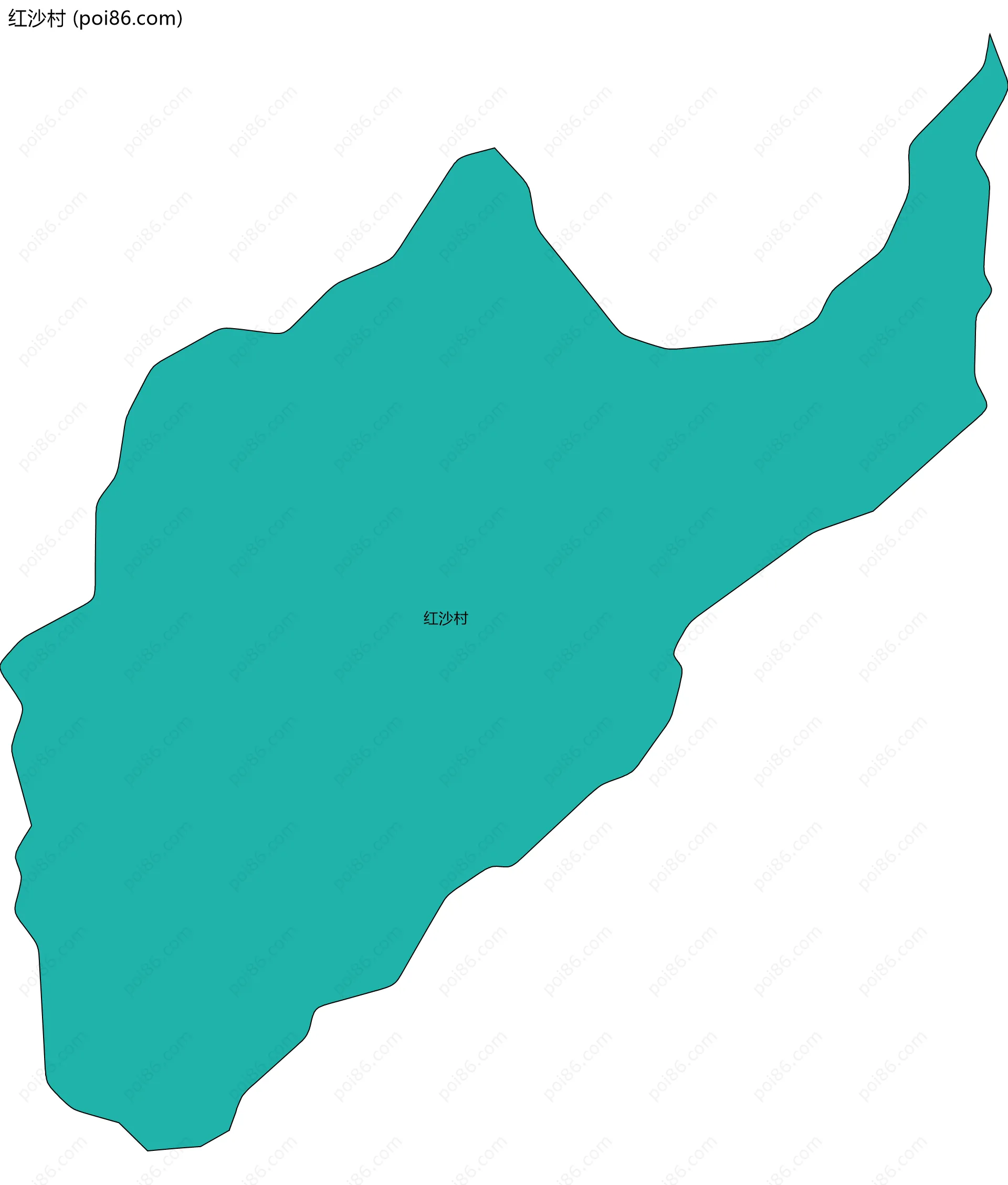 红沙村边界地图