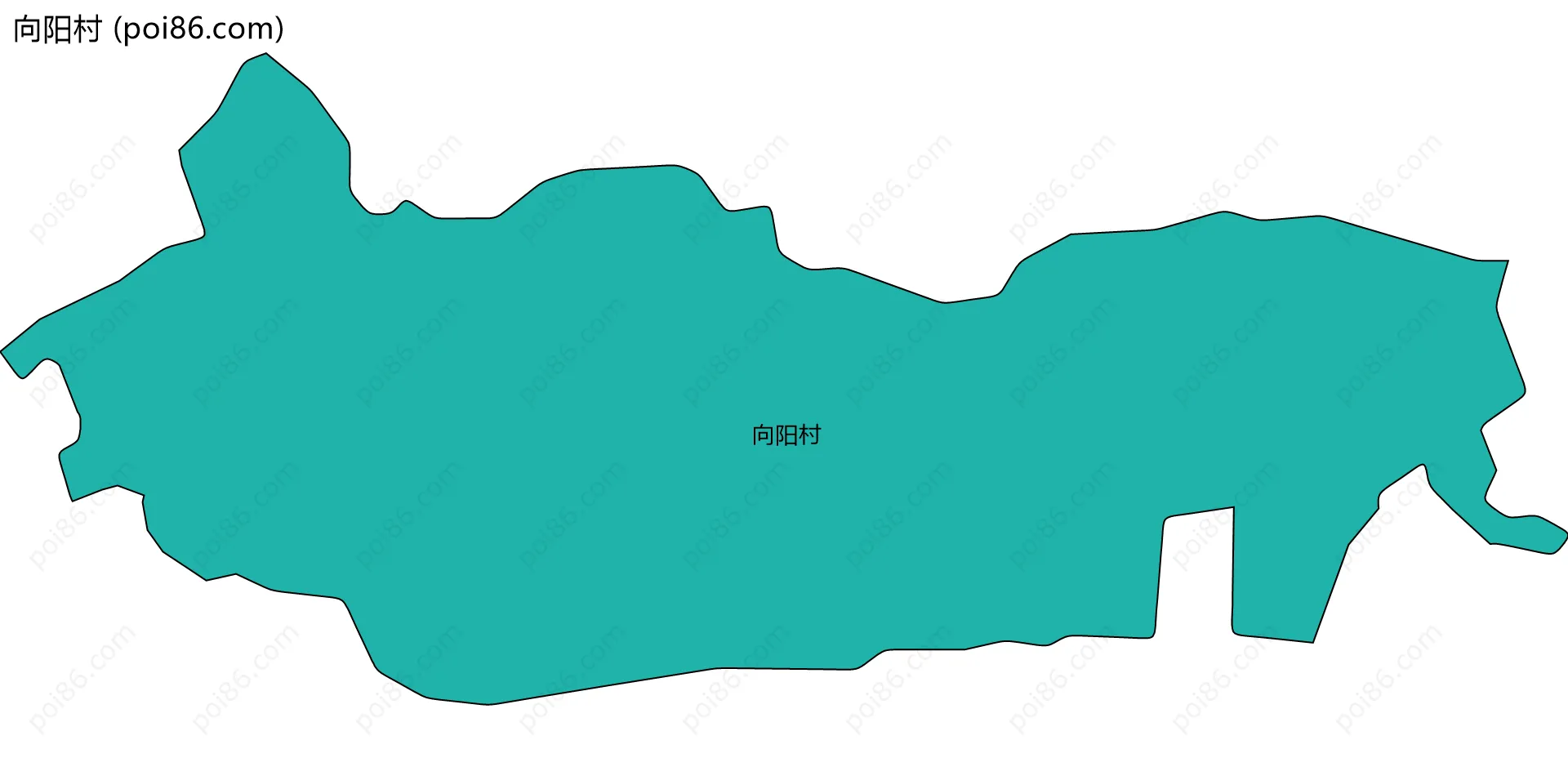 向阳村边界地图