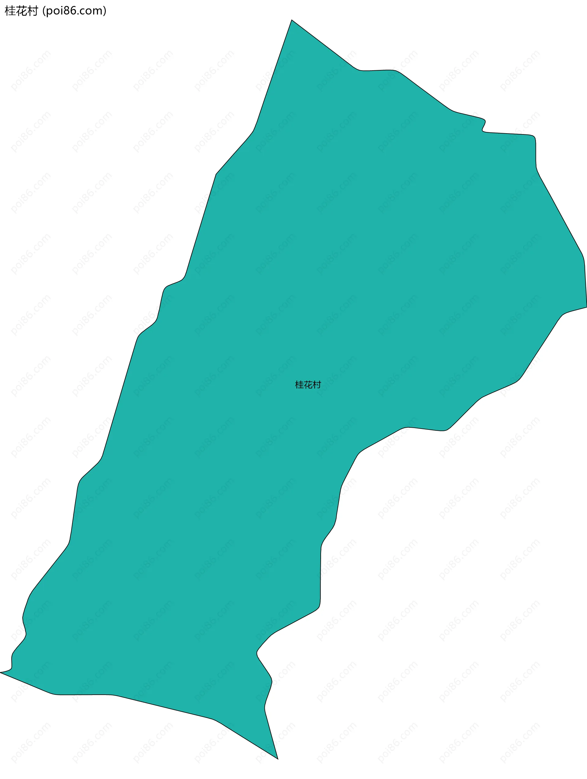 桂花村边界地图