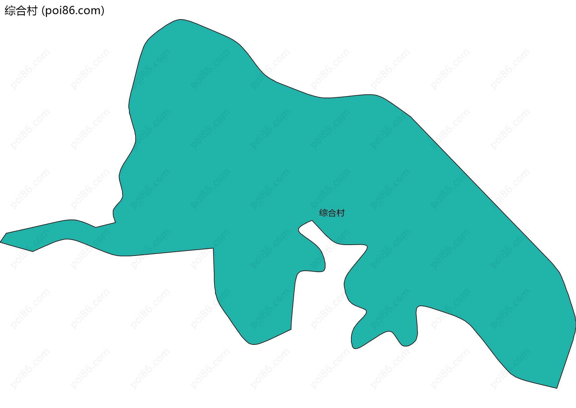 综合村边界地图