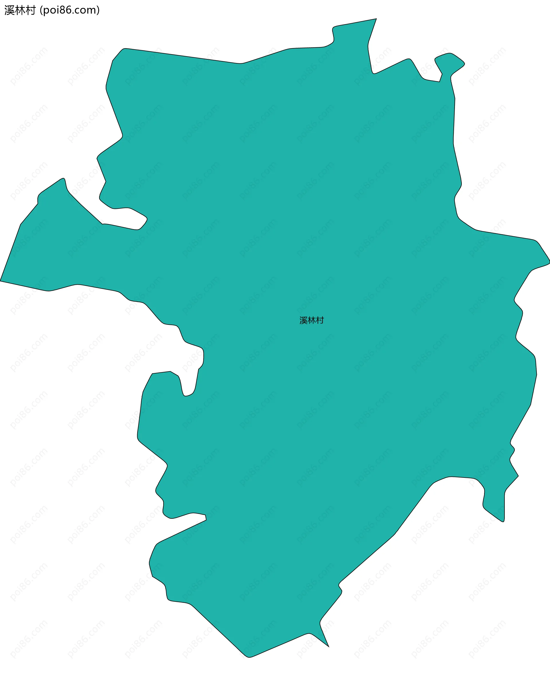 溪林村边界地图