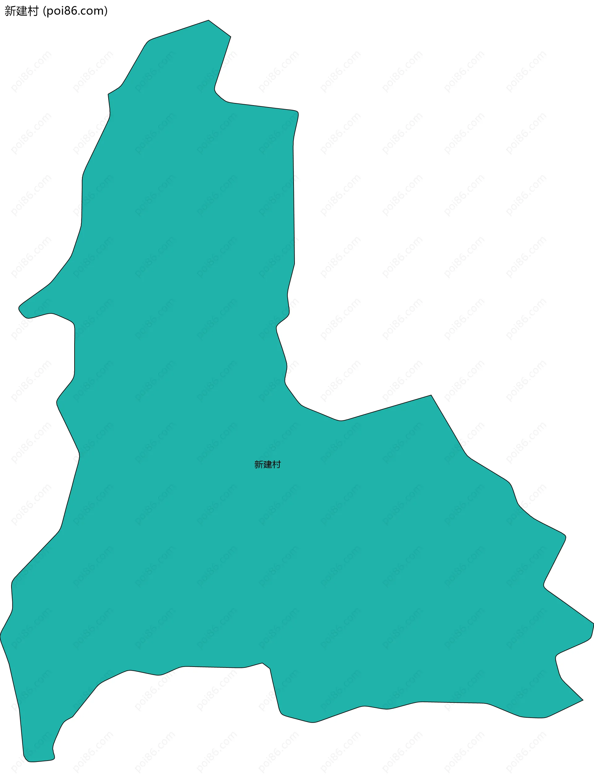 新建村边界地图