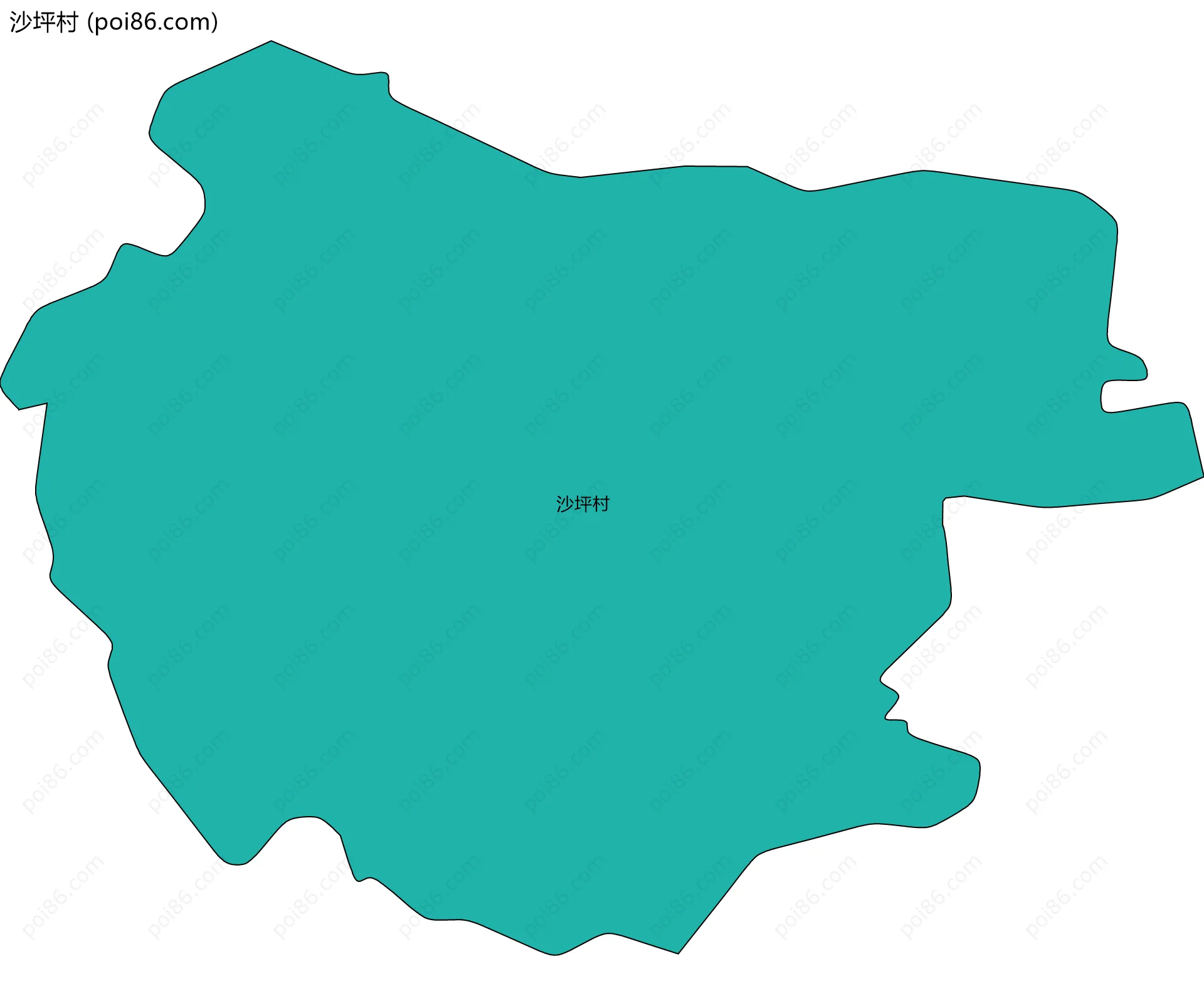 沙坪村边界地图