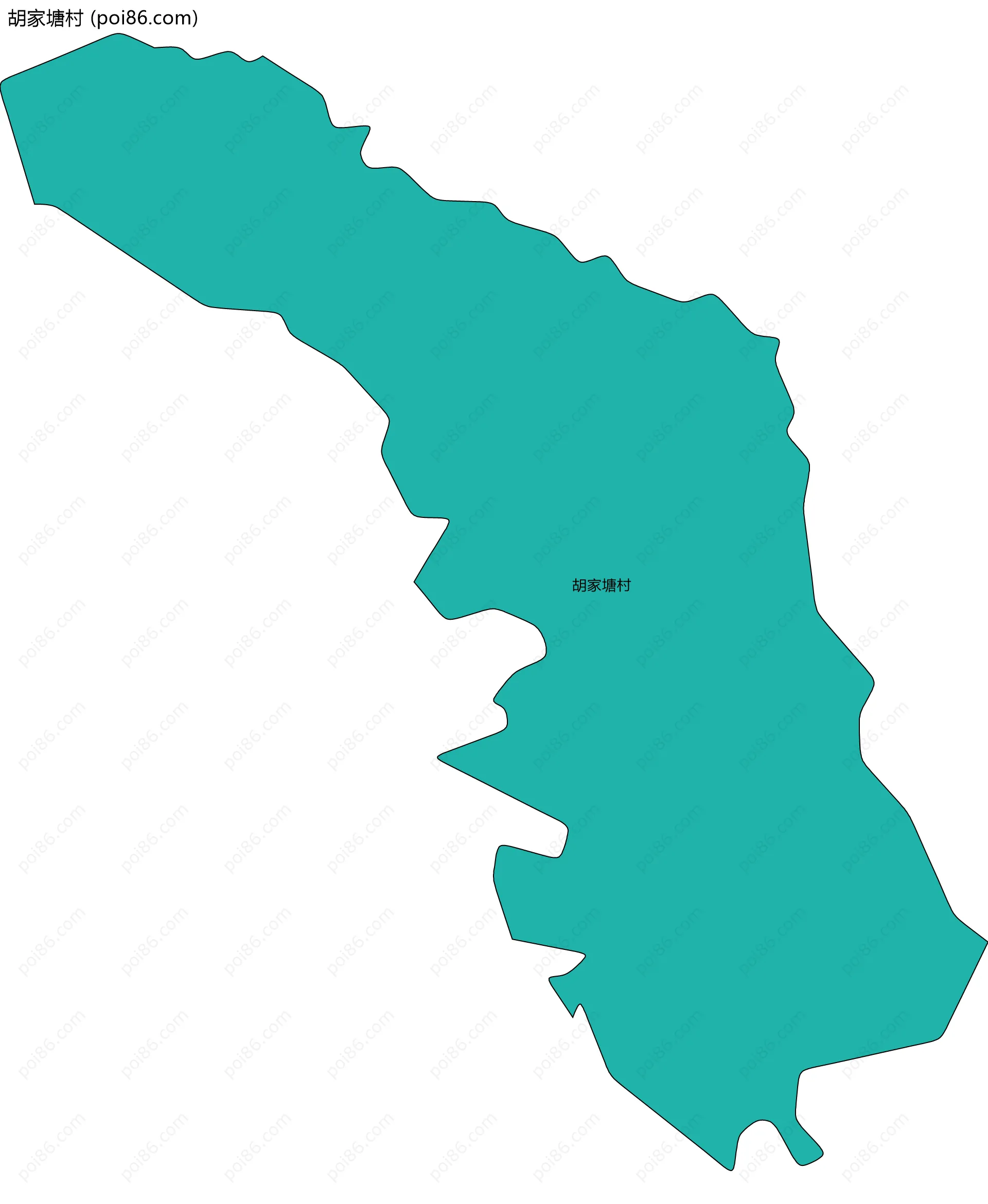 胡家塘村边界地图