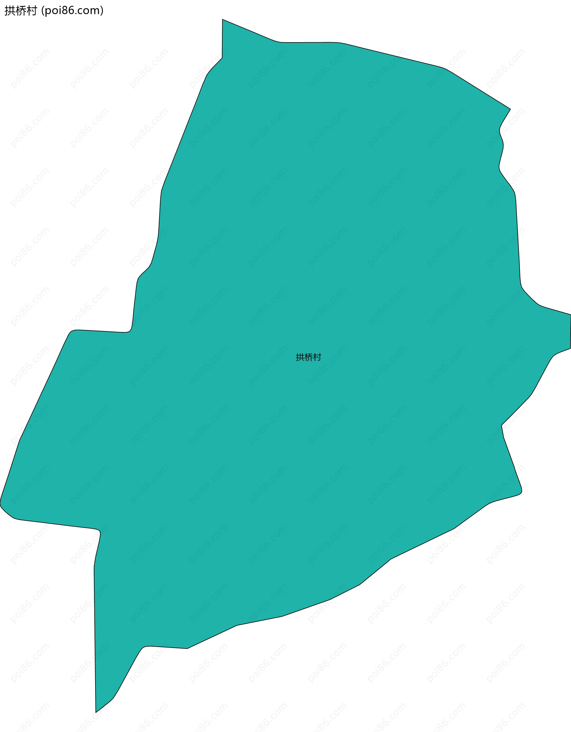 拱桥村边界地图