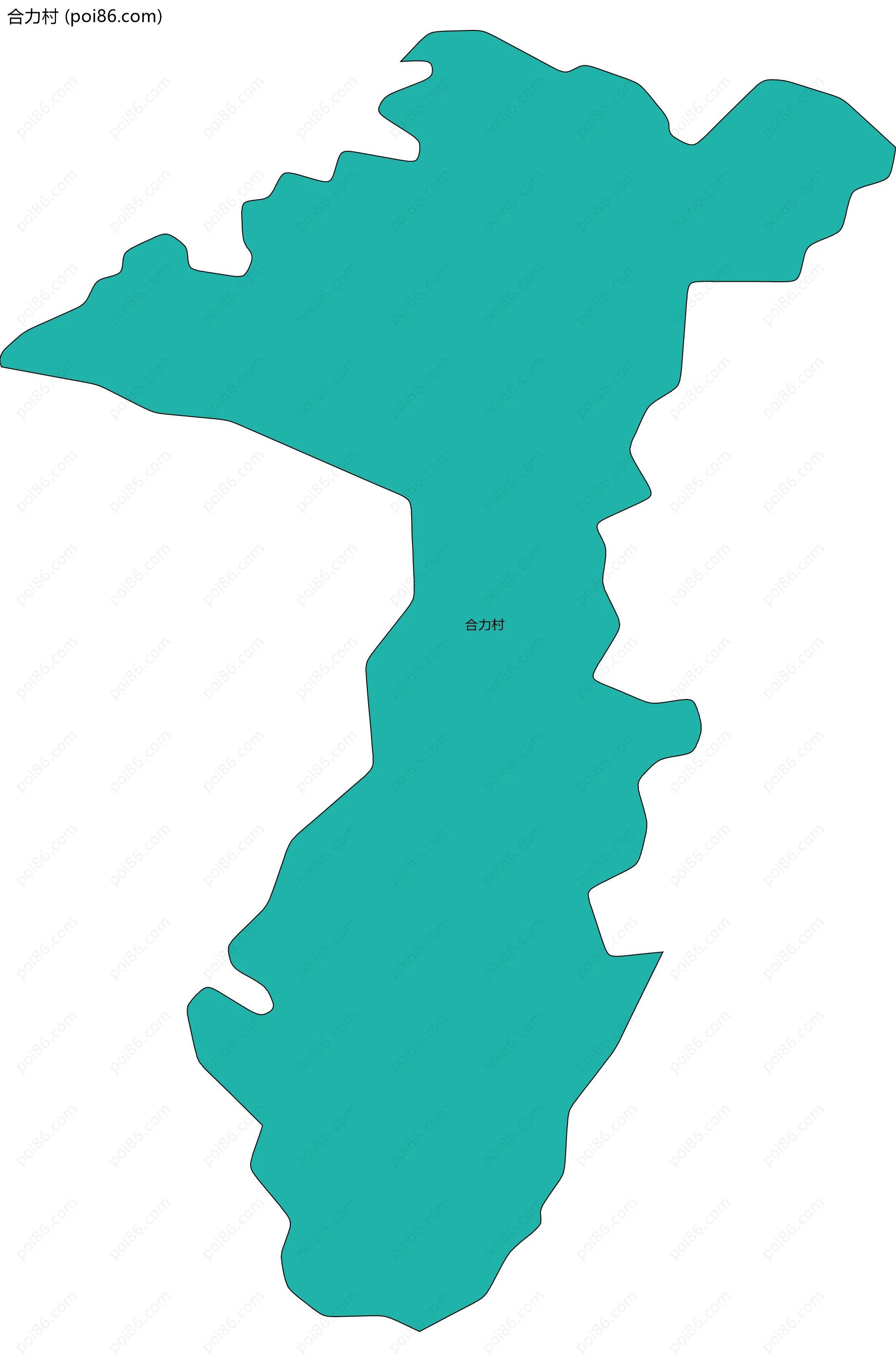 合力村边界地图