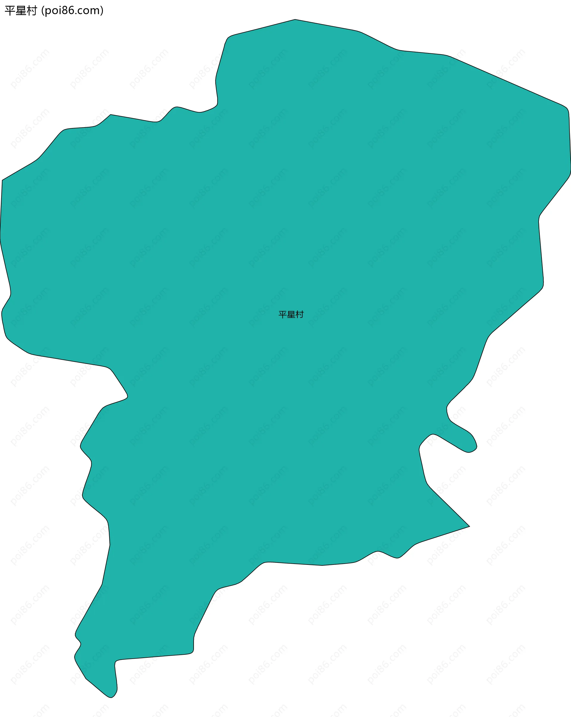 平星村边界地图