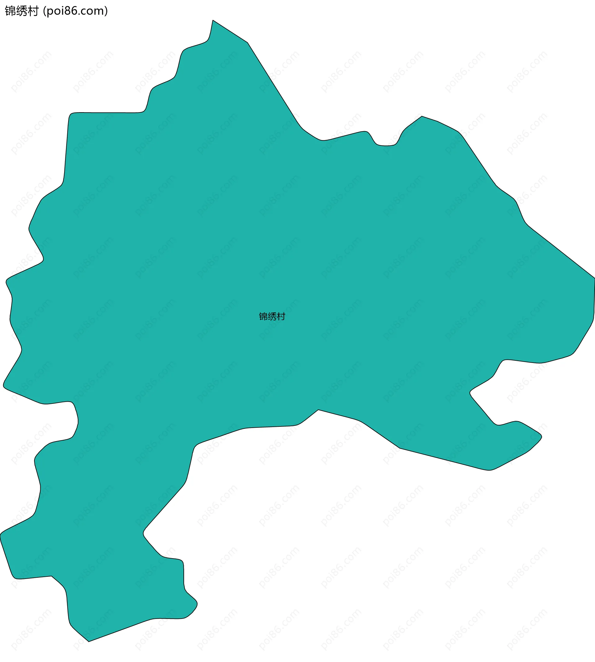 锦绣村边界地图