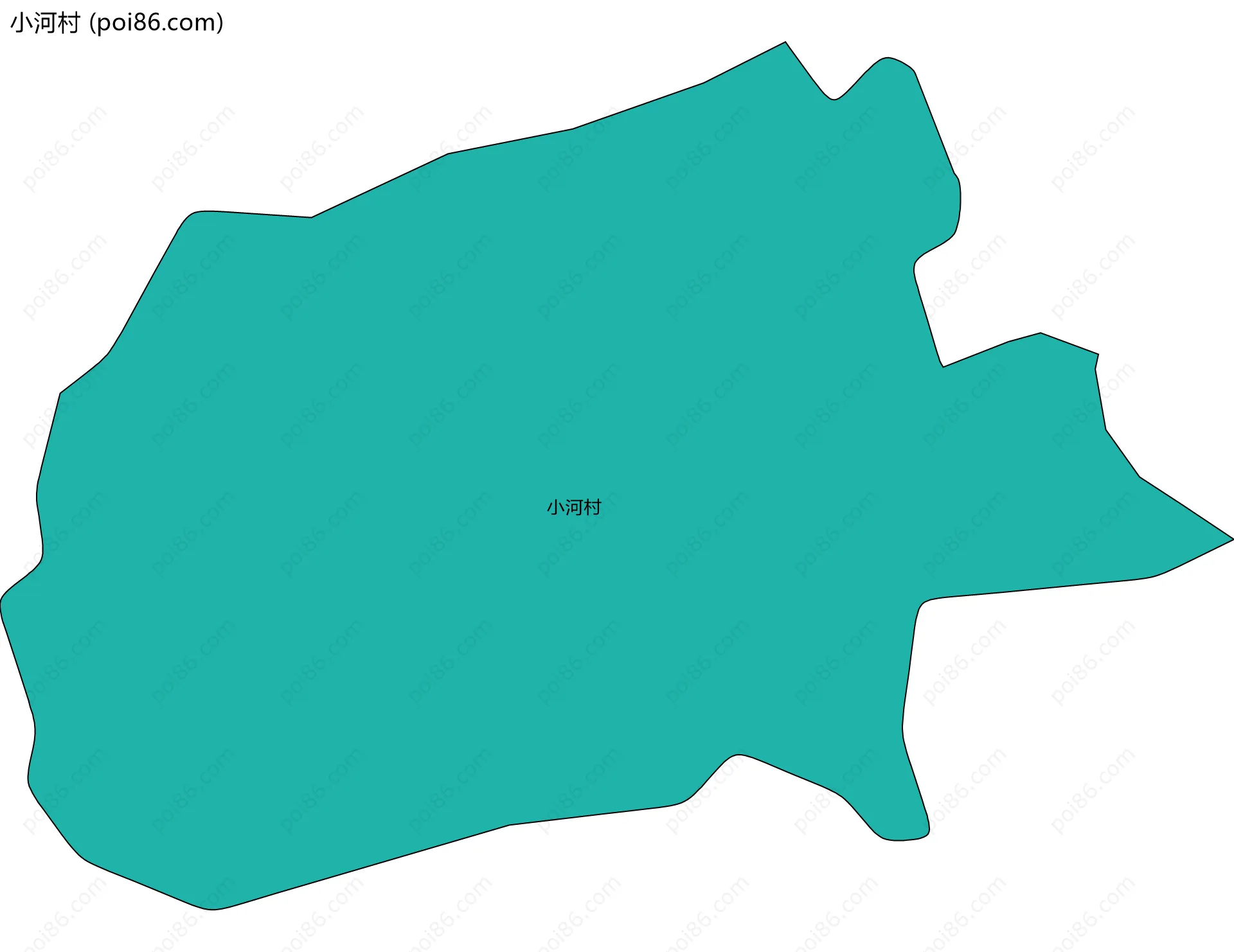 小河村边界地图