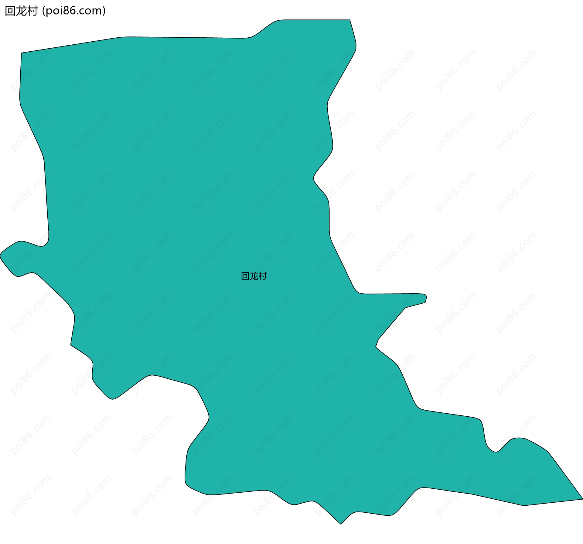 回龙村边界地图