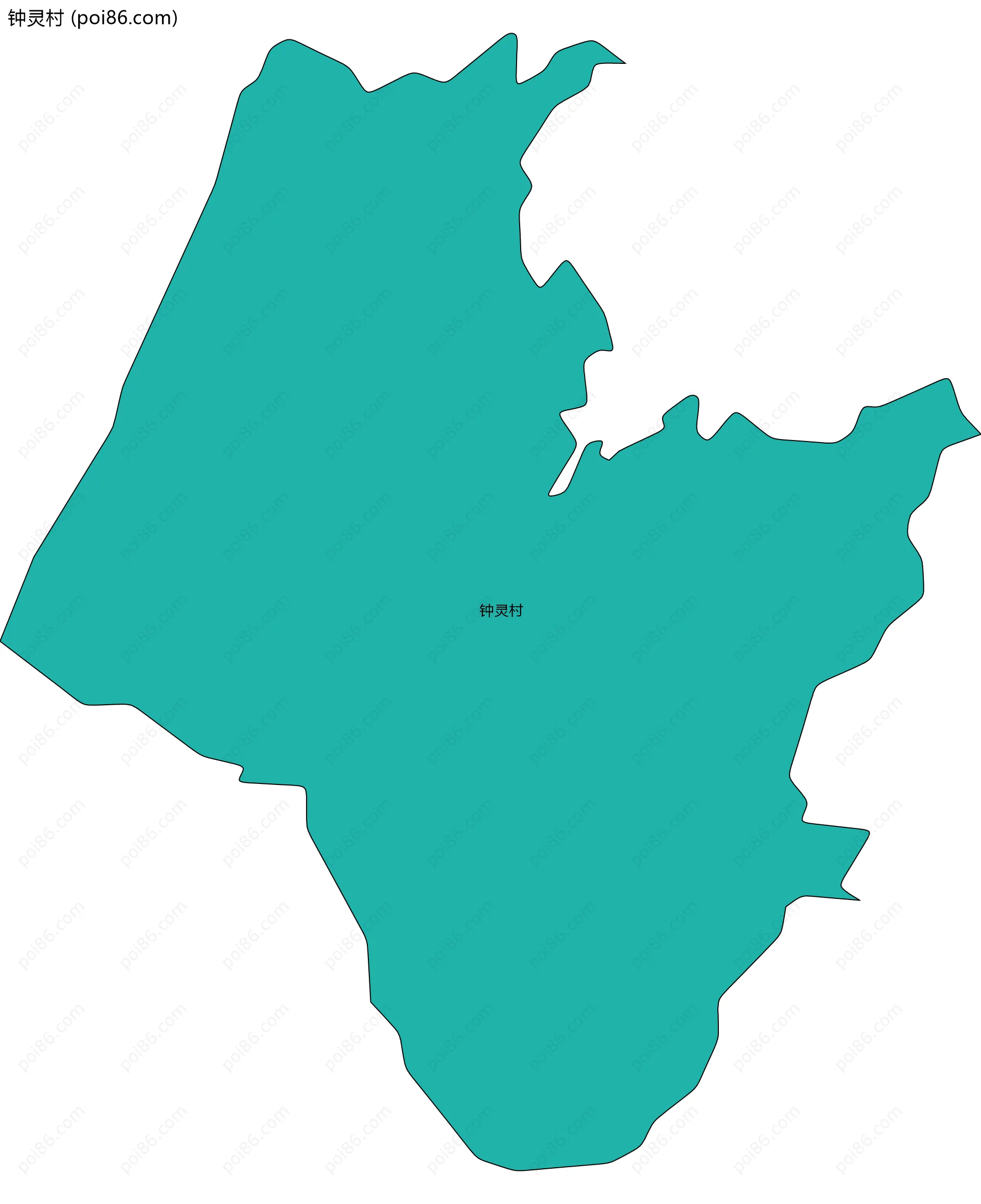 钟灵村边界地图