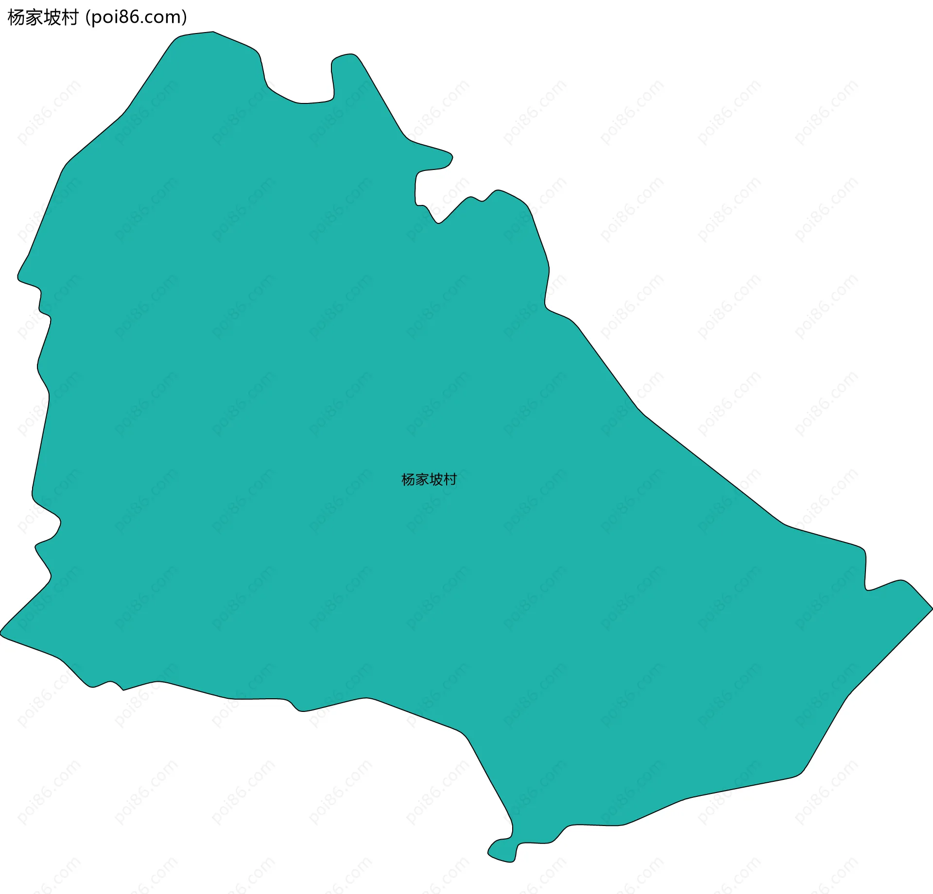 杨家坡村边界地图