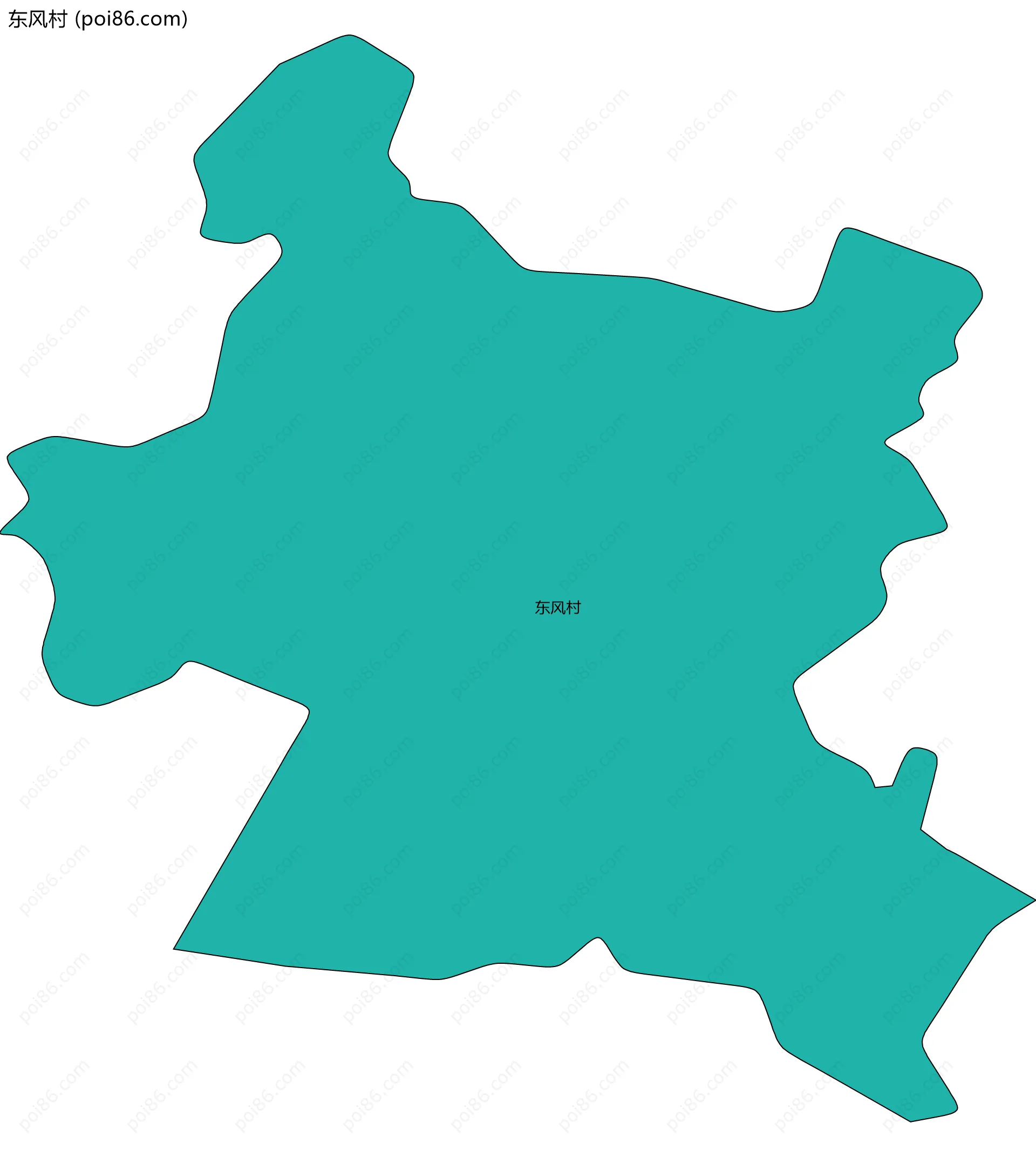 东风村边界地图