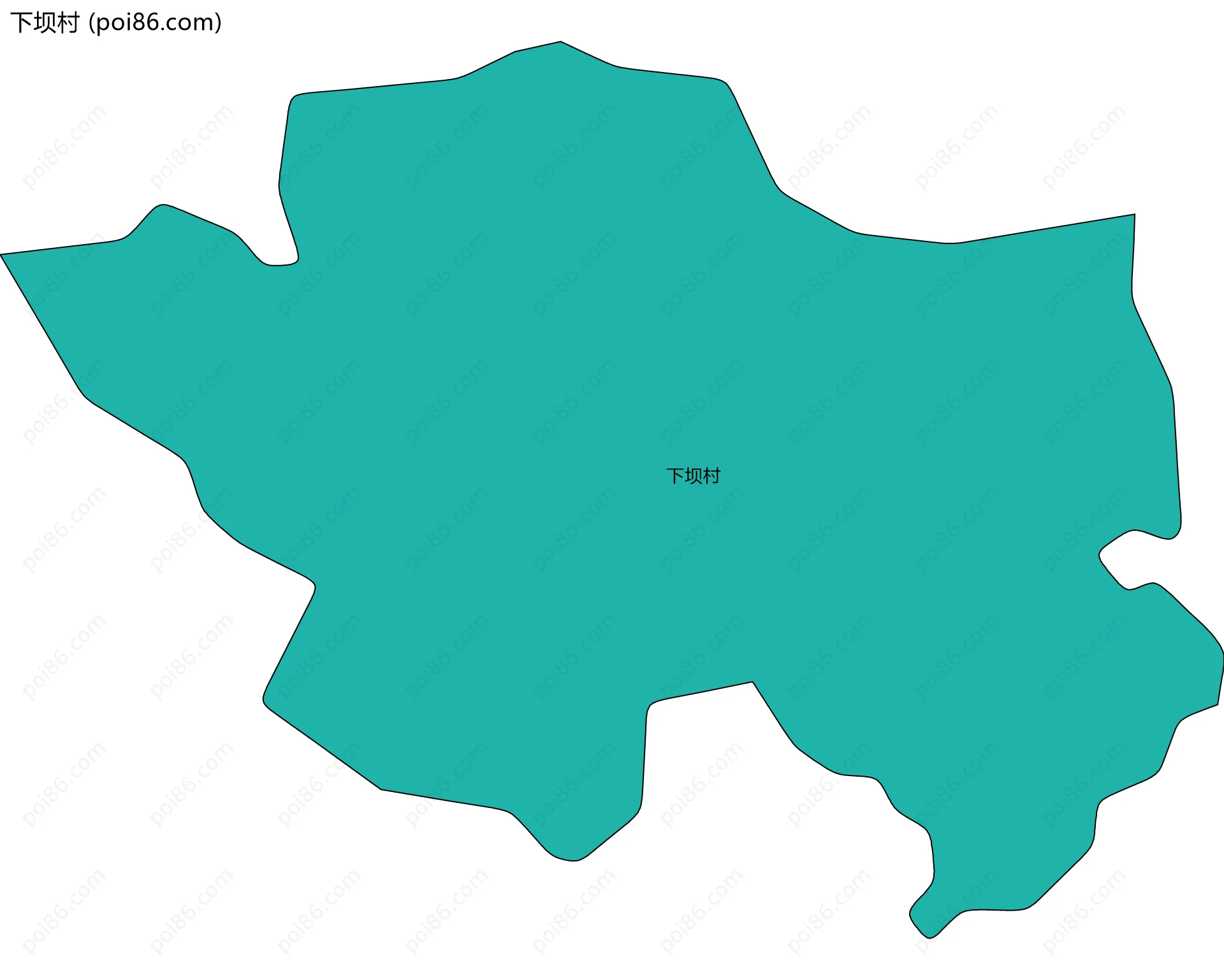 下坝村边界地图