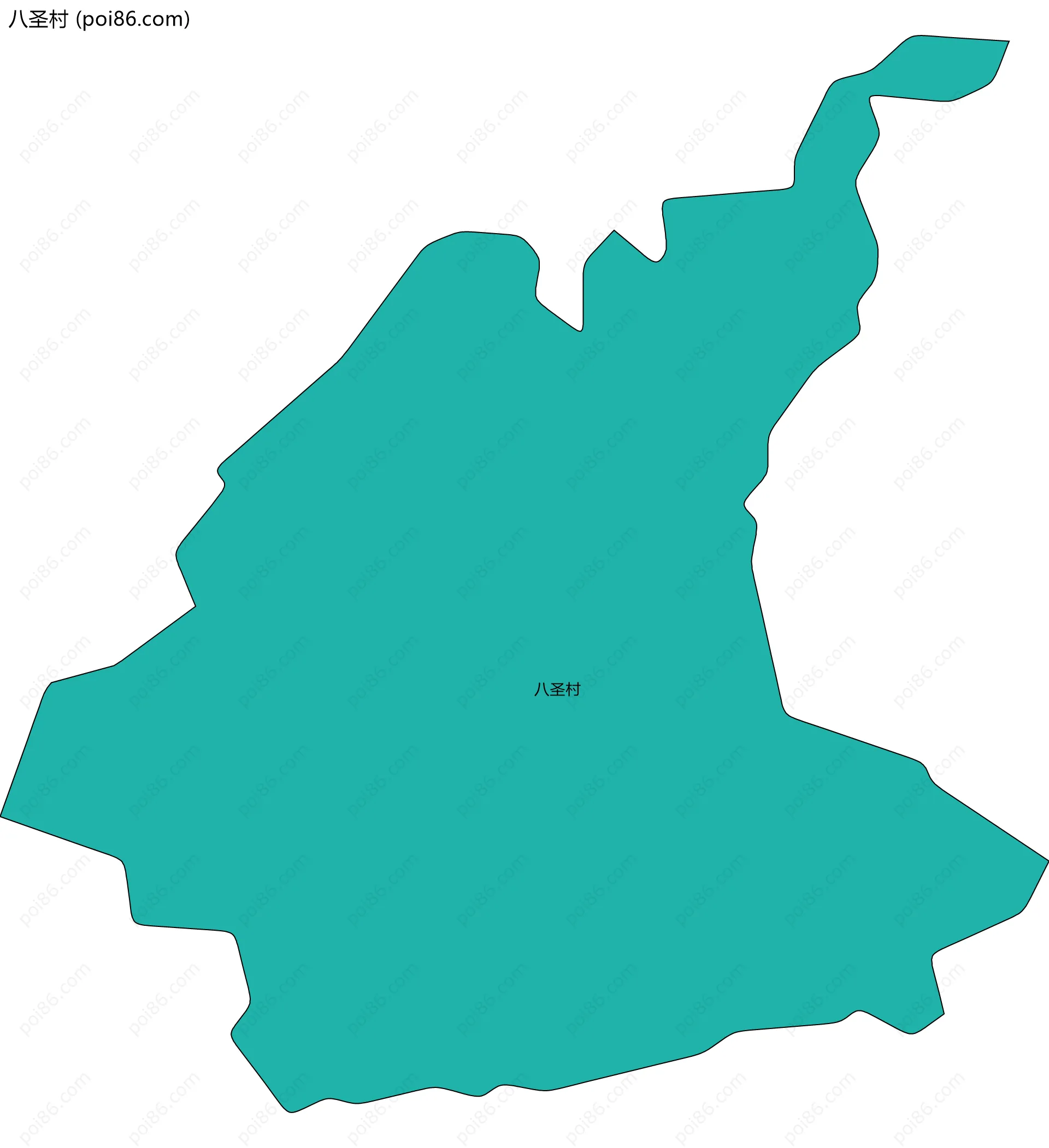 八圣村边界地图