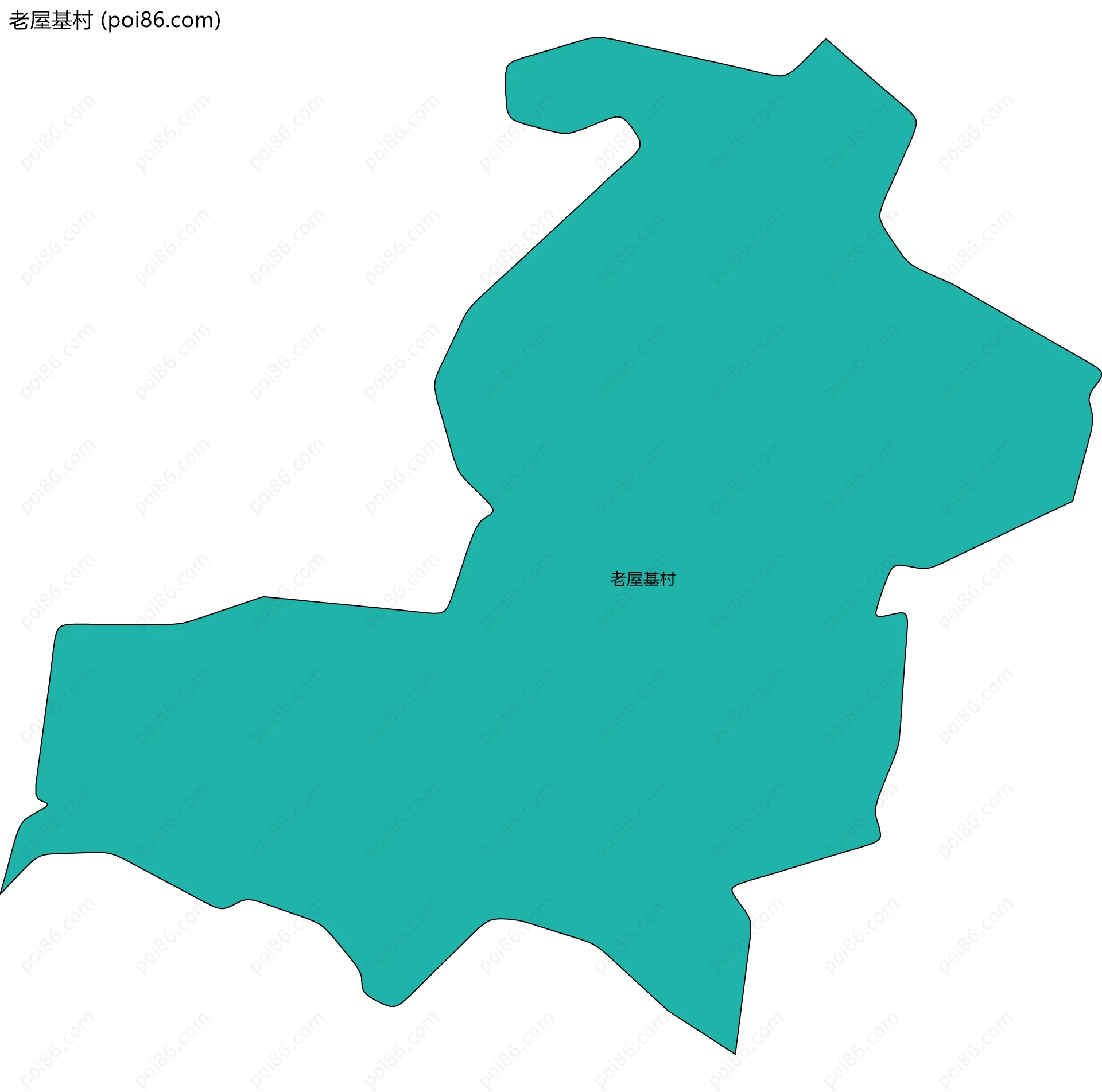 老屋基村边界地图