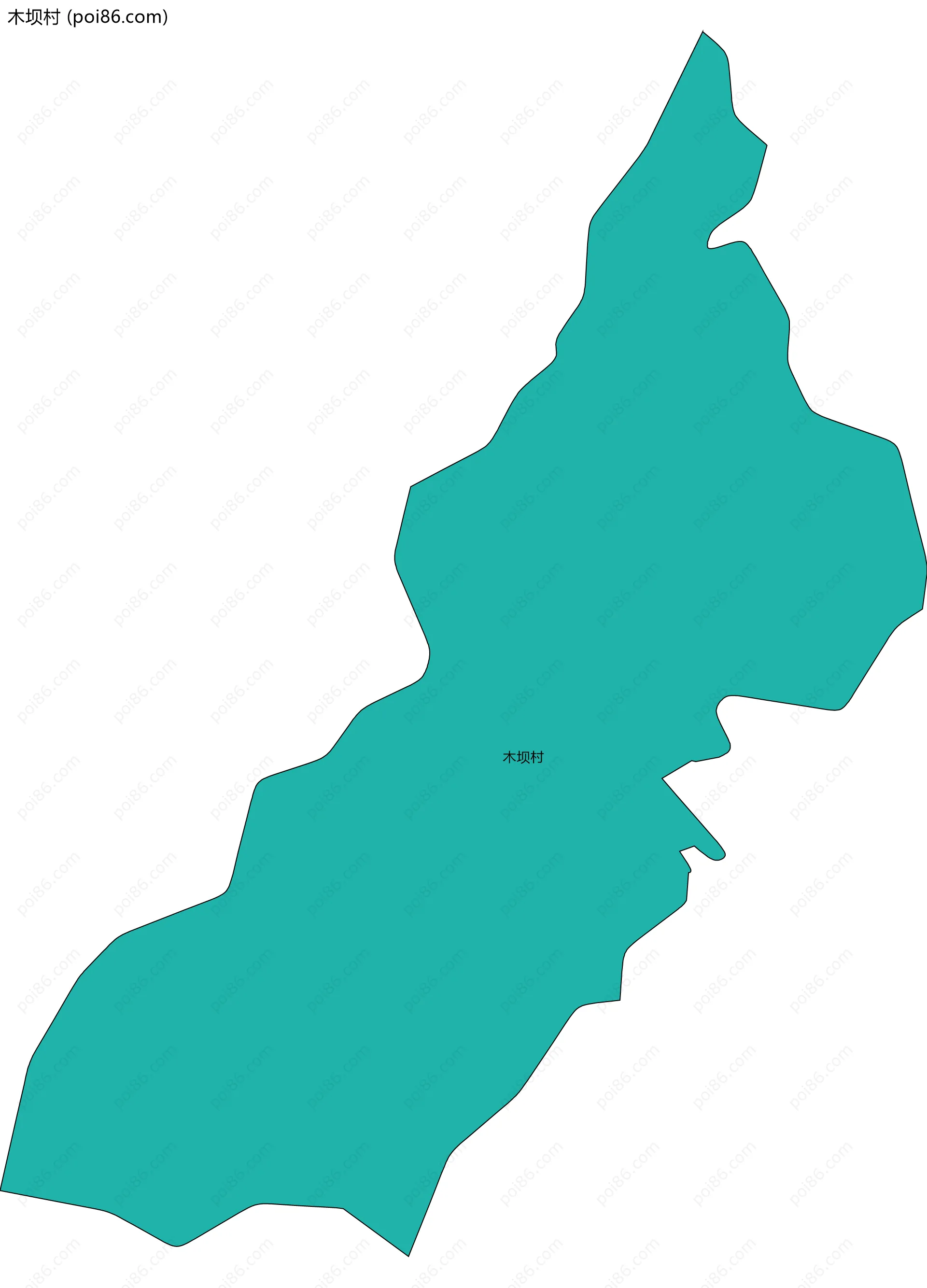 木坝村边界地图