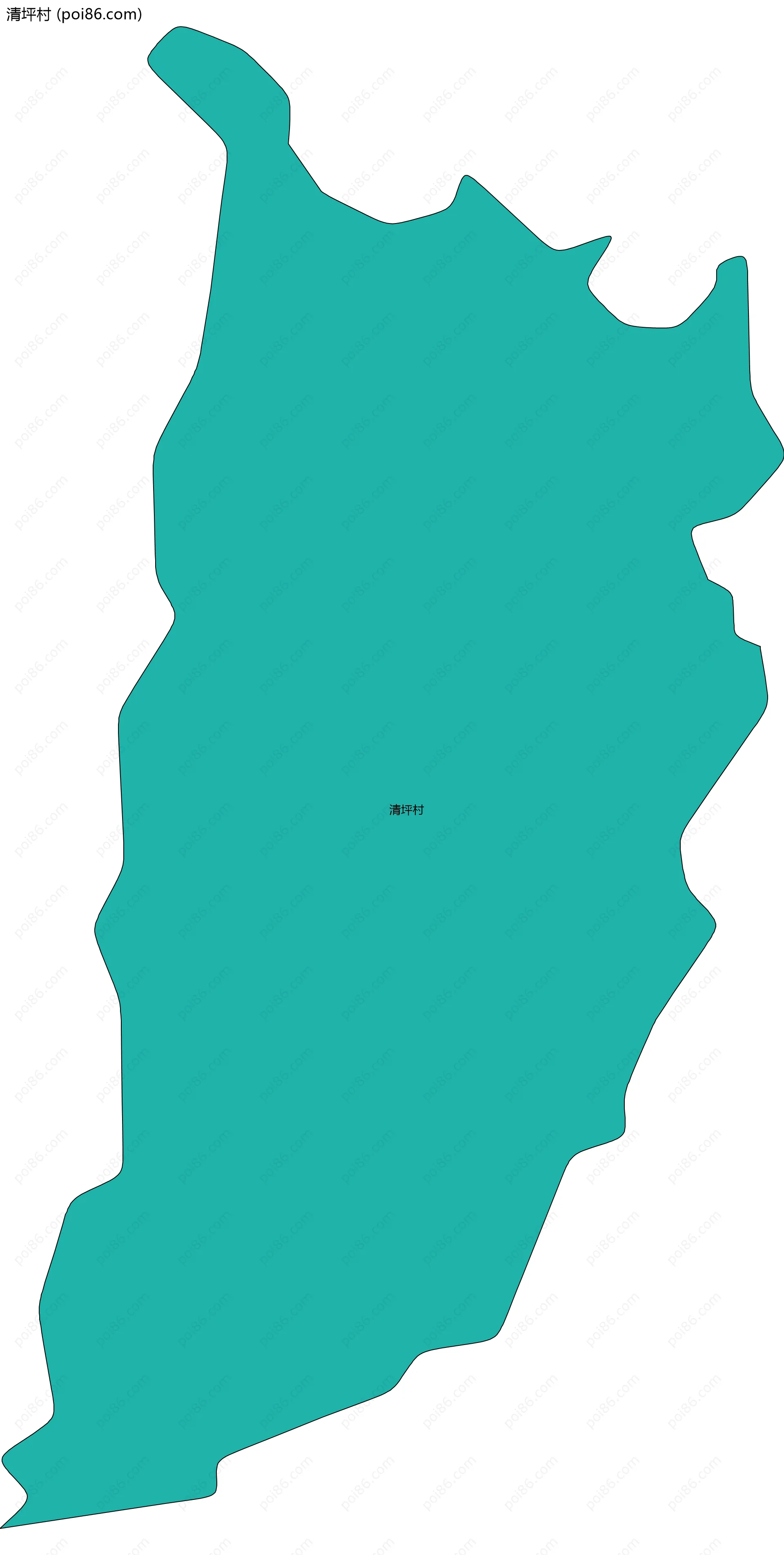 清坪村边界地图