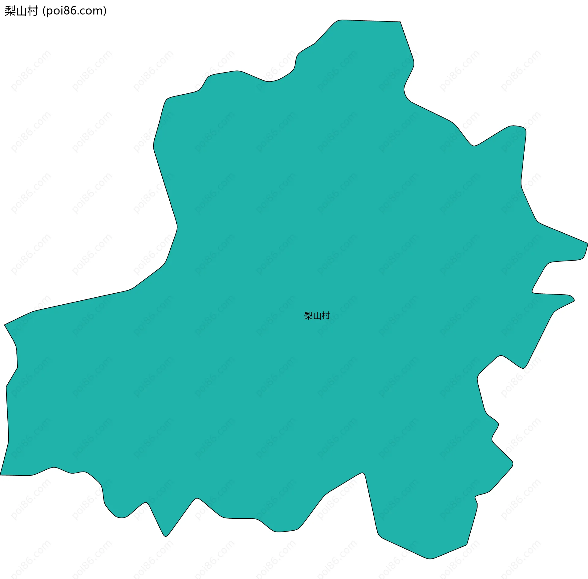 梨山村边界地图