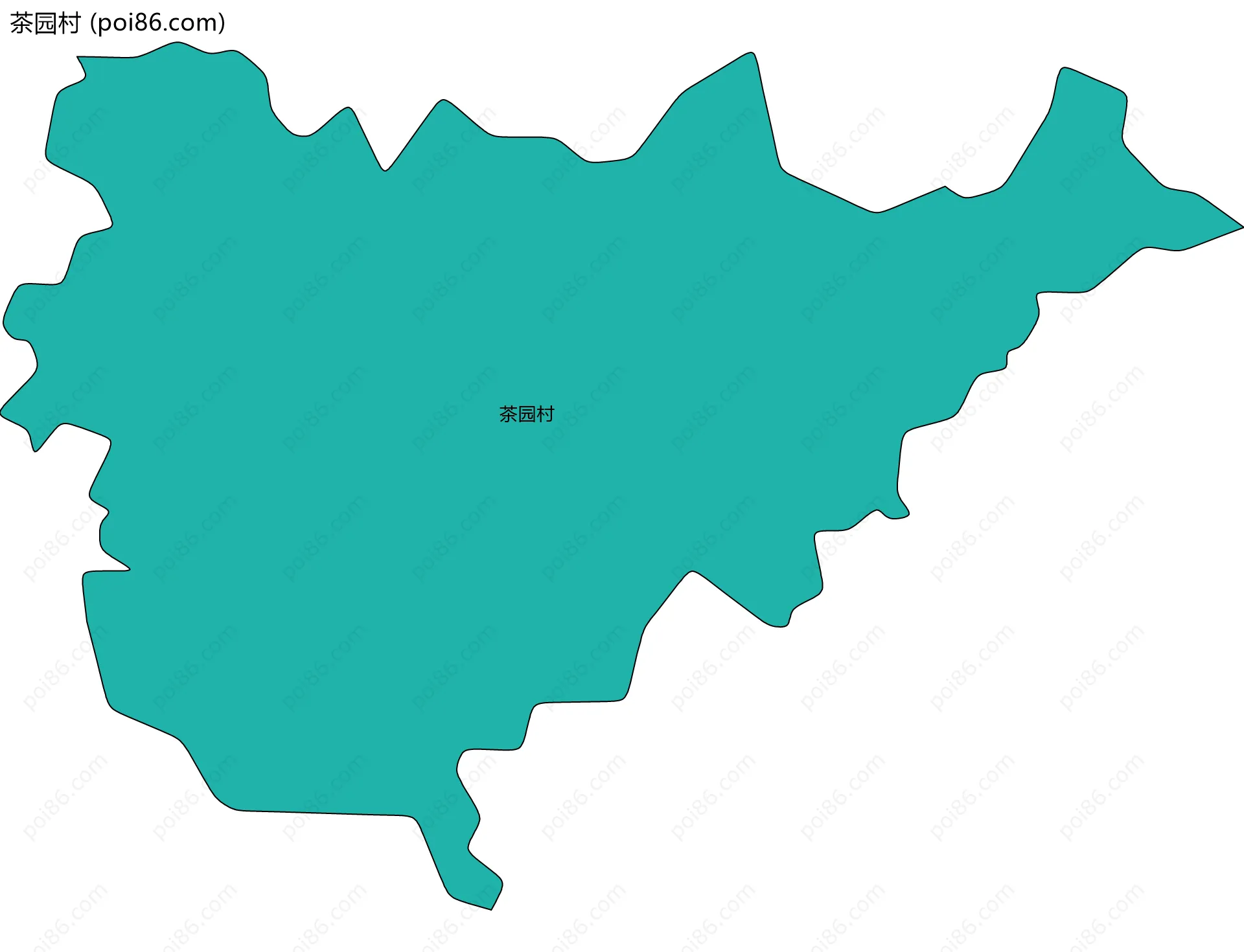 茶园村边界地图