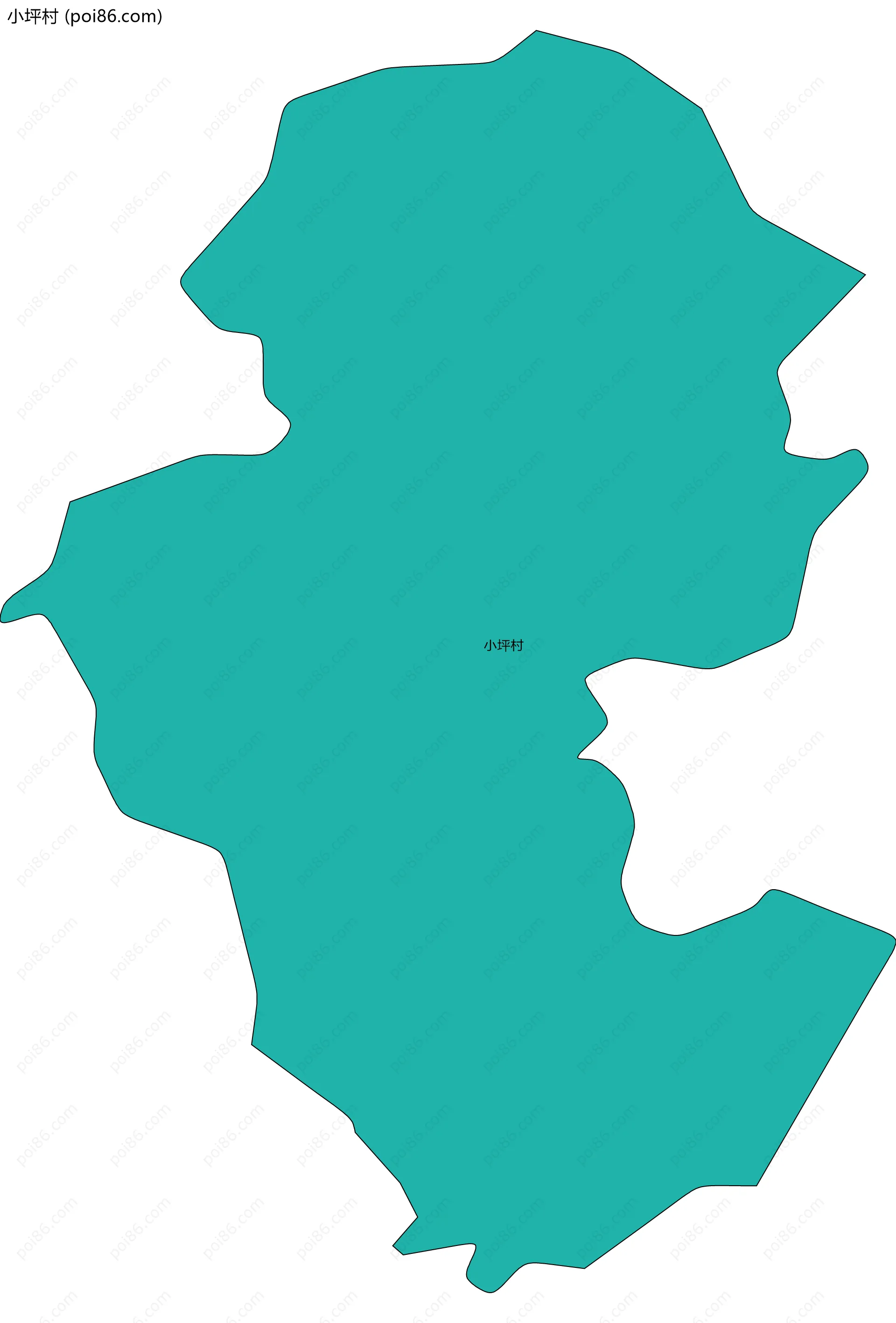 小坪村边界地图