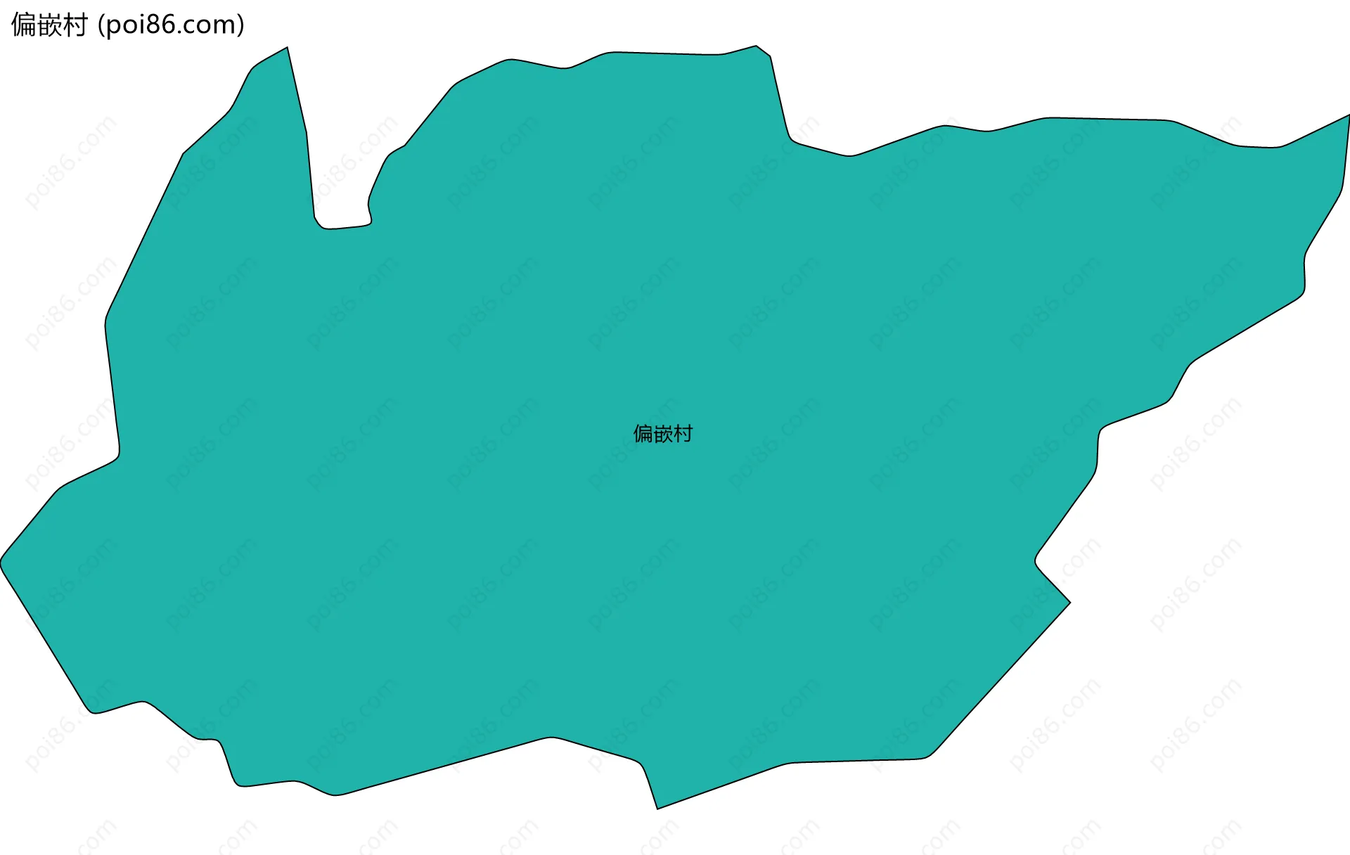偏嵌村边界地图