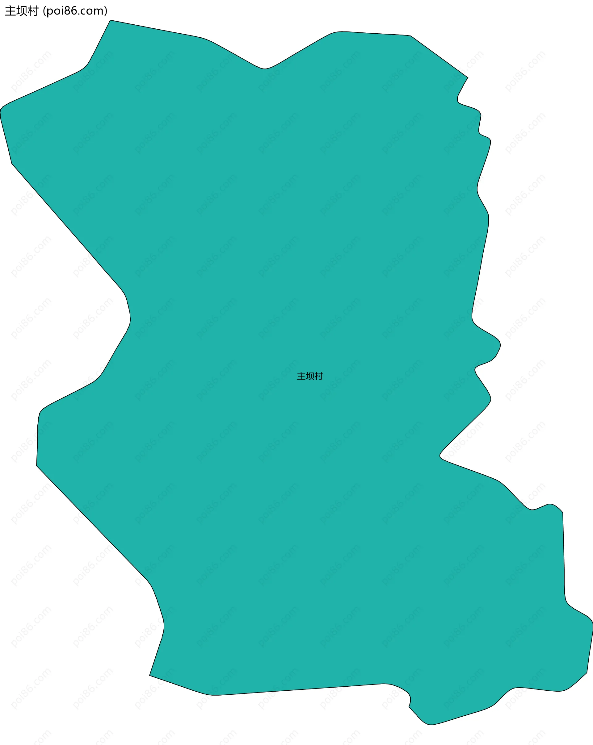 主坝村边界地图