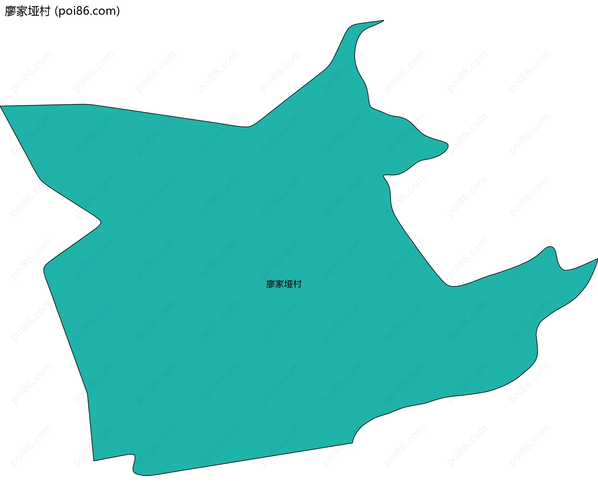 廖家垭村边界地图