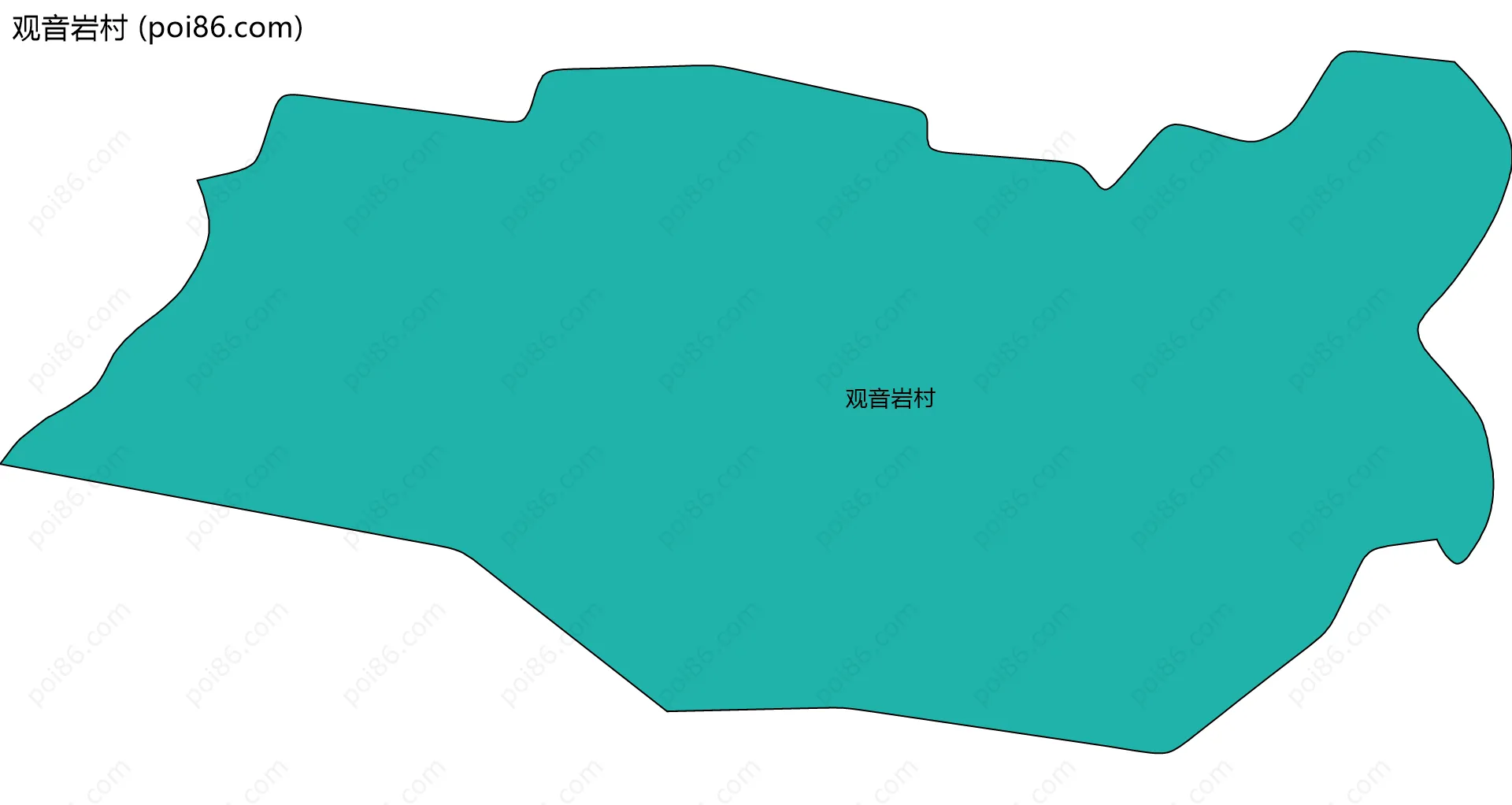 观音岩村边界地图