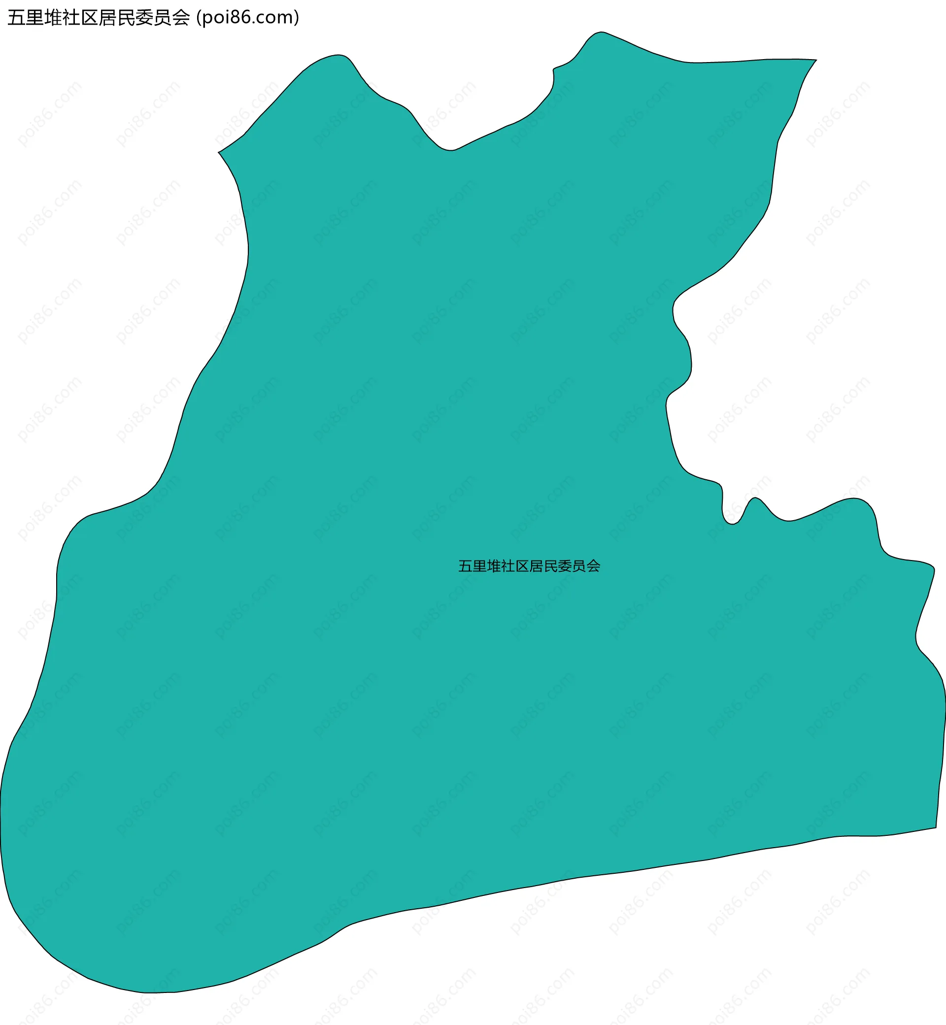 五里堆社区居民委员会边界地图