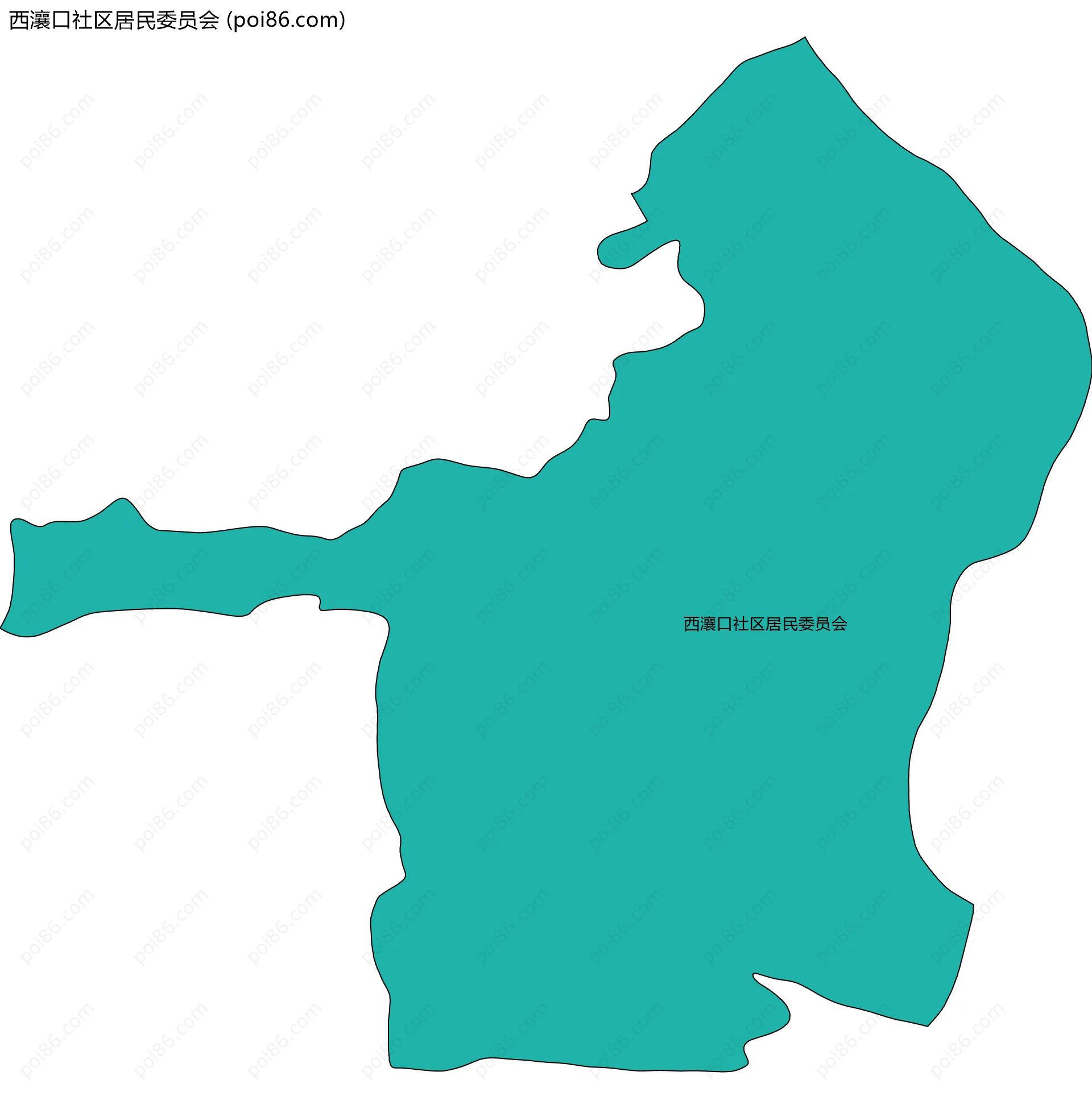 西瀼口社区居民委员会边界地图