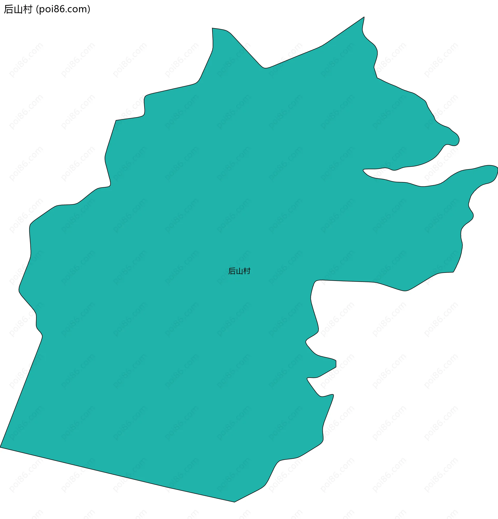 后山村边界地图