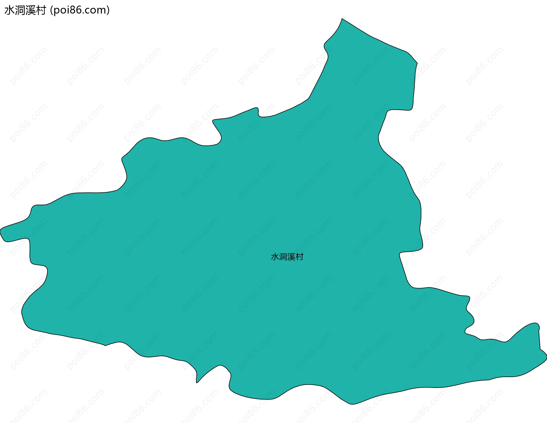 水洞溪村边界地图