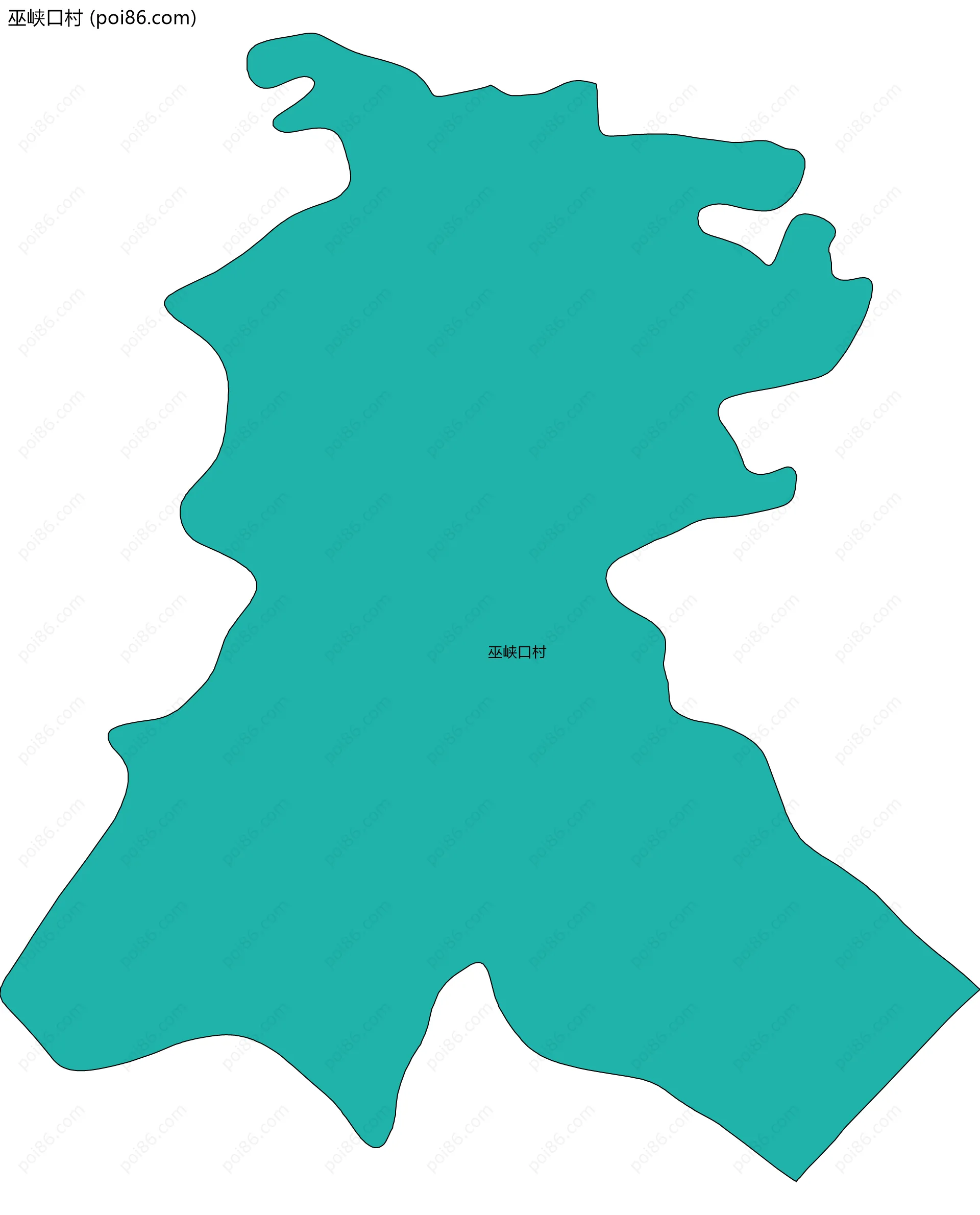 巫峡口村边界地图