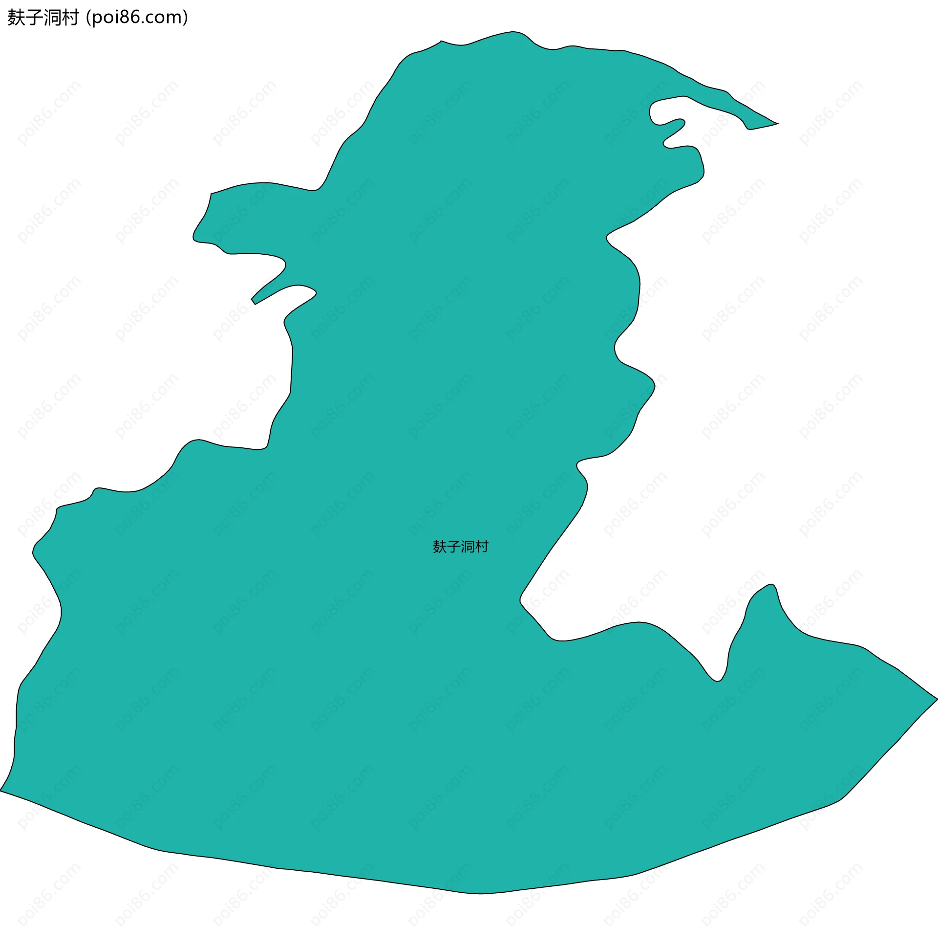 麸子洞村边界地图