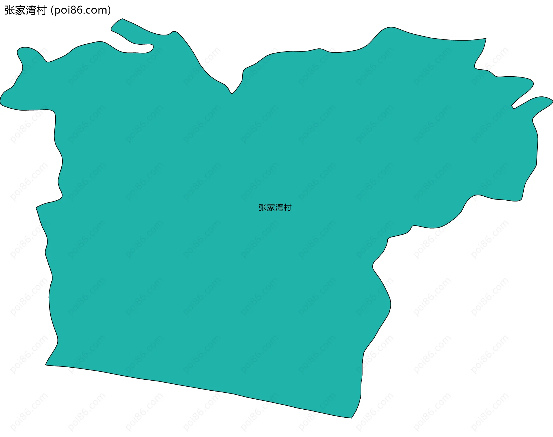 张家湾村边界地图