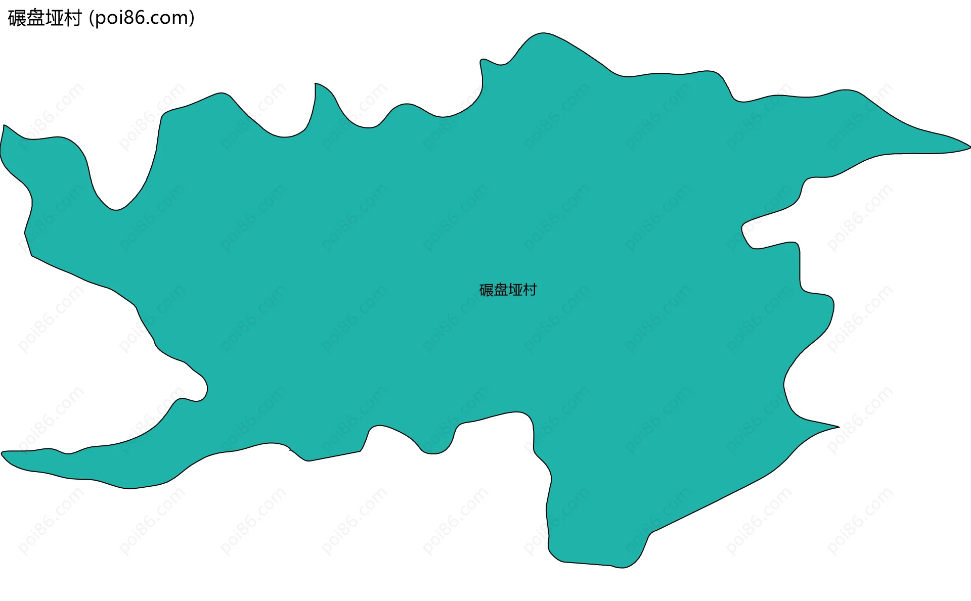 碾盘垭村边界地图