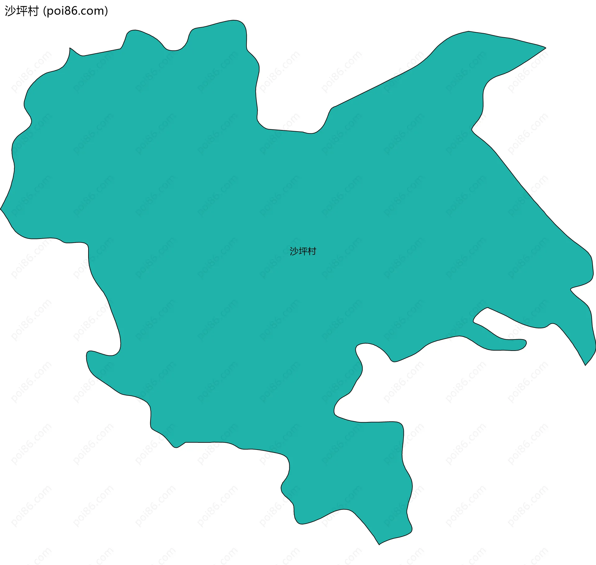 沙坪村边界地图