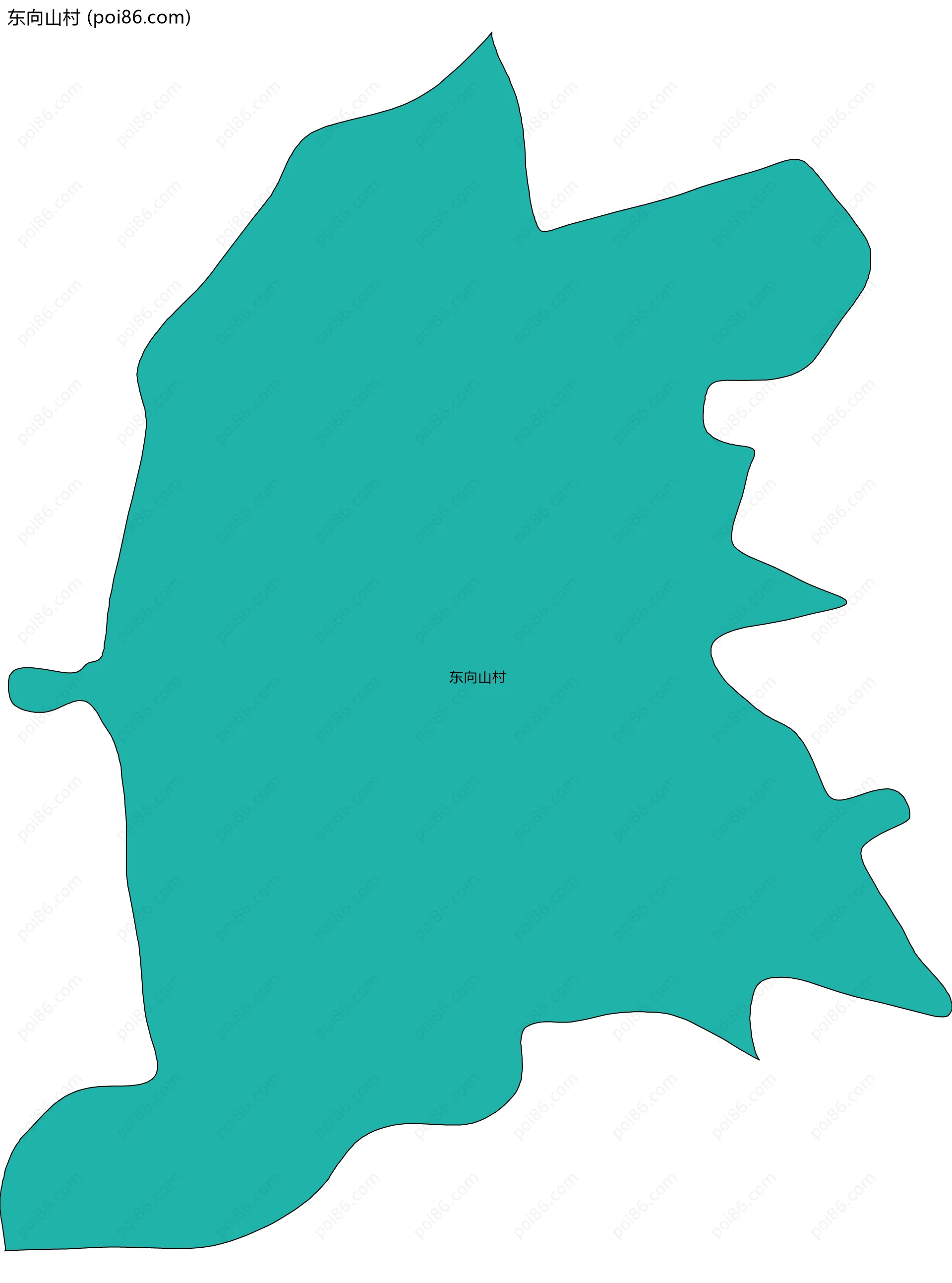 东向山村边界地图