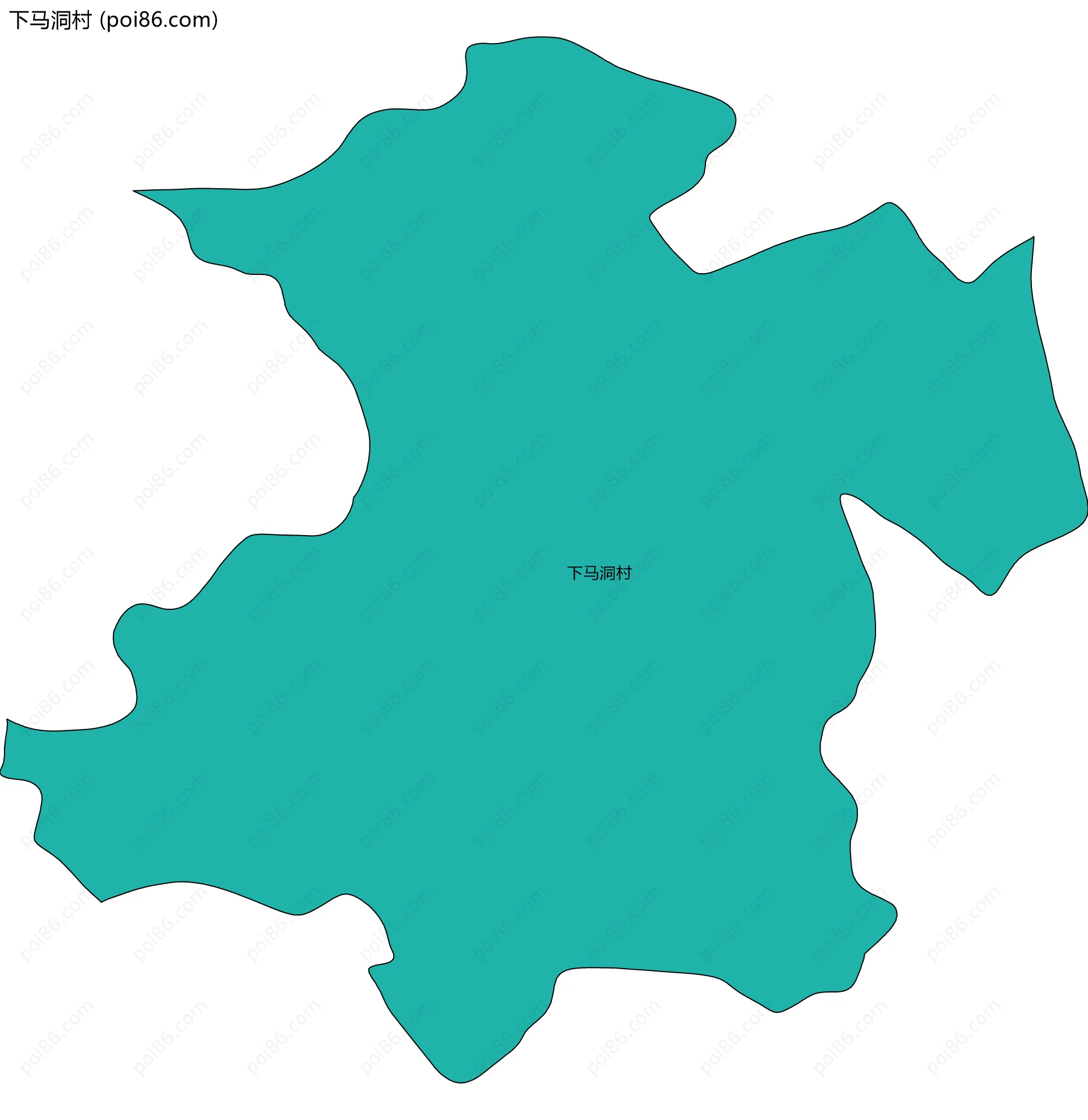 下马洞村边界地图