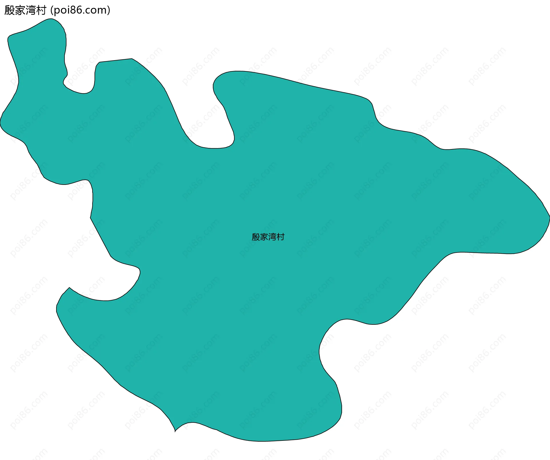 殷家湾村边界地图