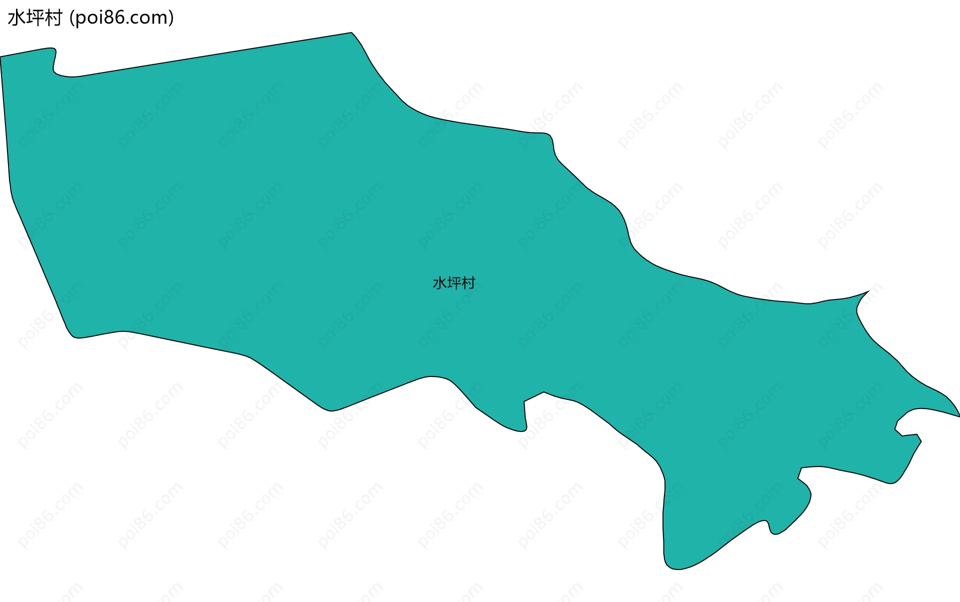 水坪村边界地图