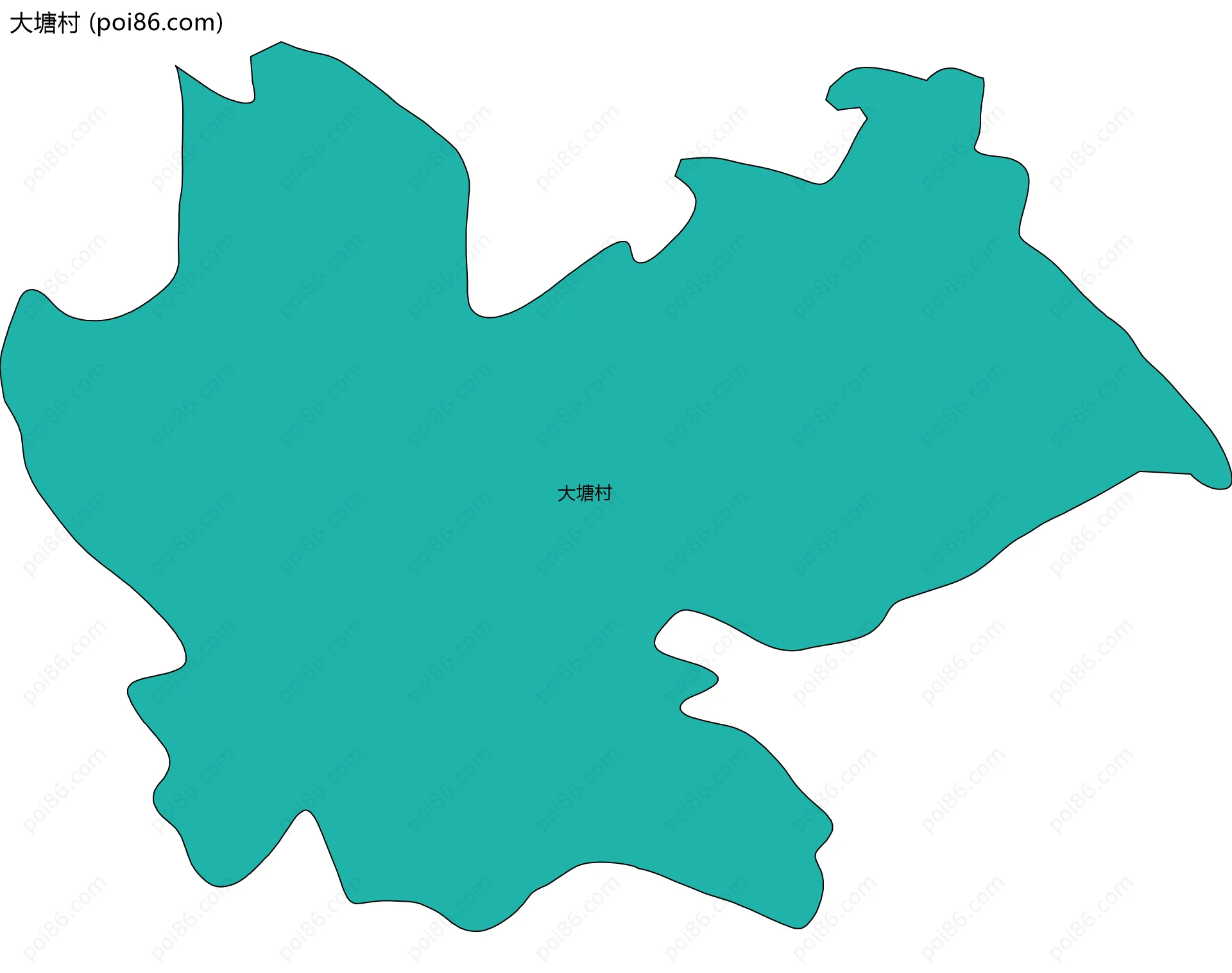 大塘村边界地图