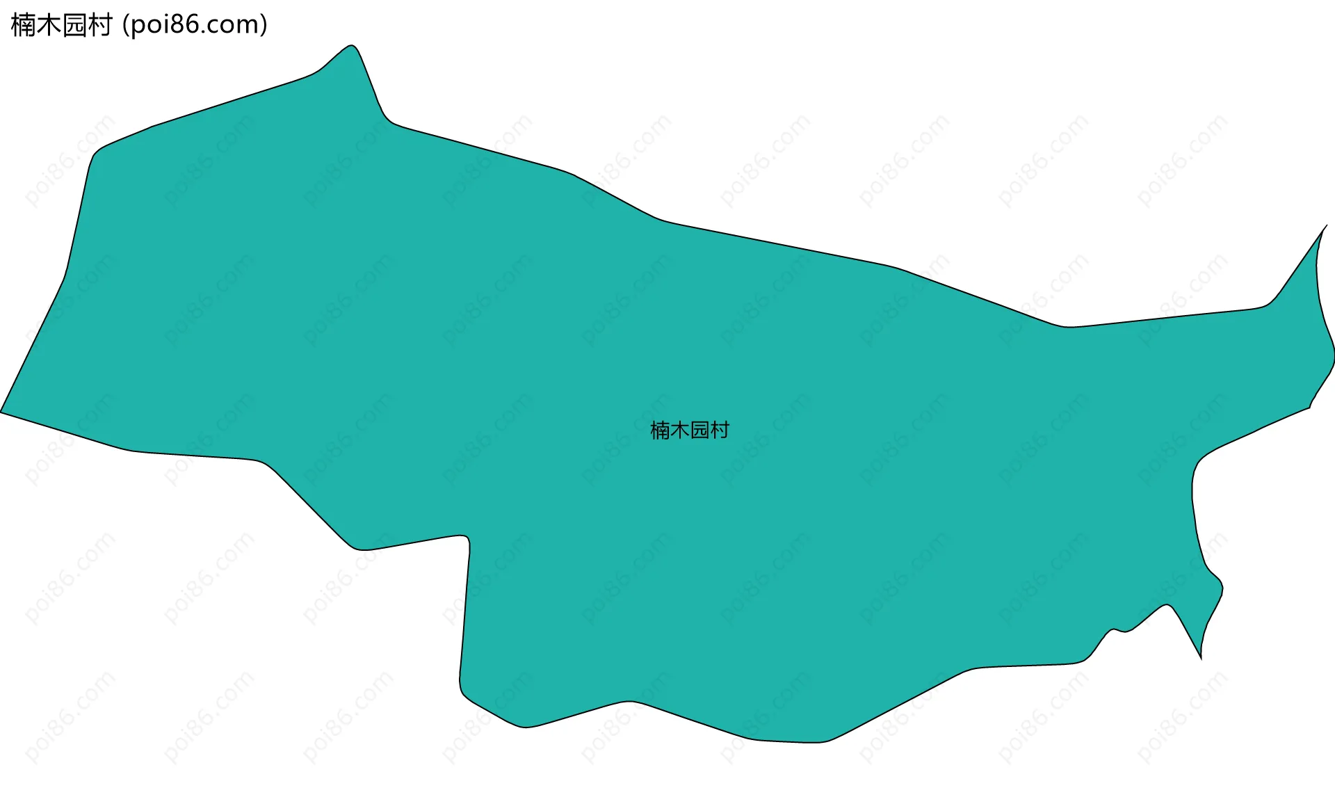 楠木园村边界地图